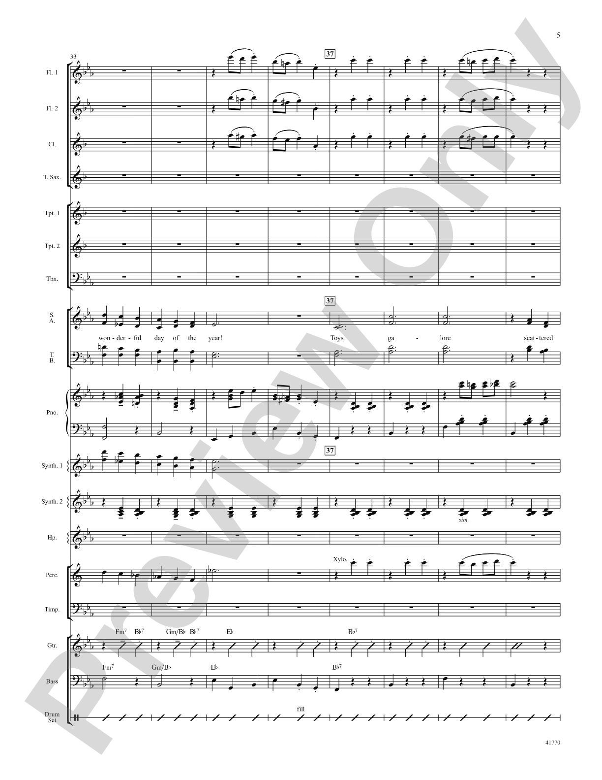Cartoon Christmas: Score: Choral SoundPax