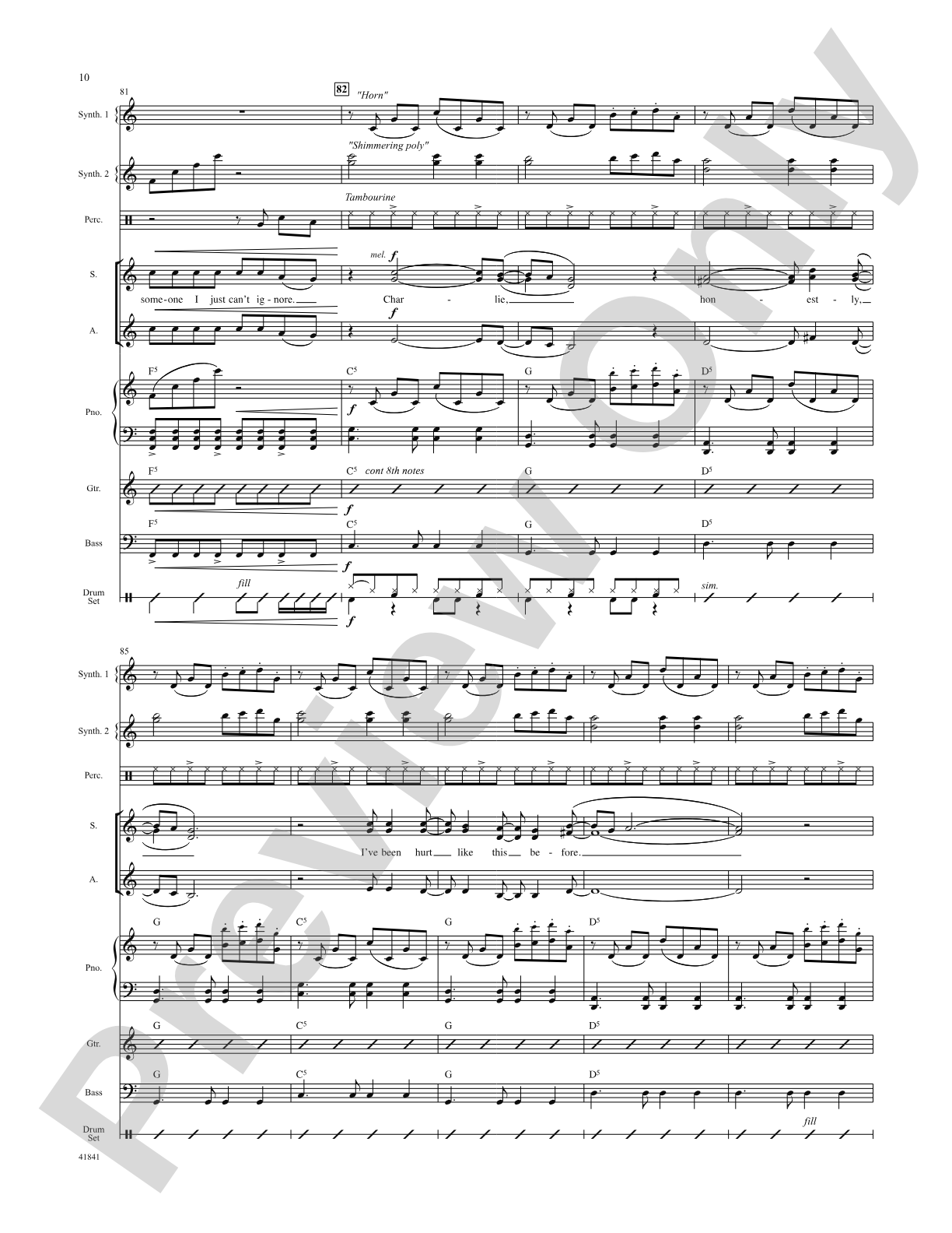 Kinky Boots: Score: Choral SoundPax