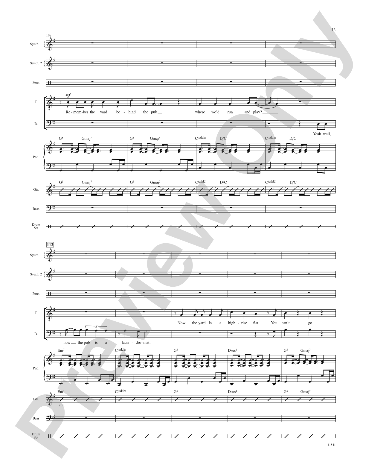 Kinky Boots: Score: Choral SoundPax