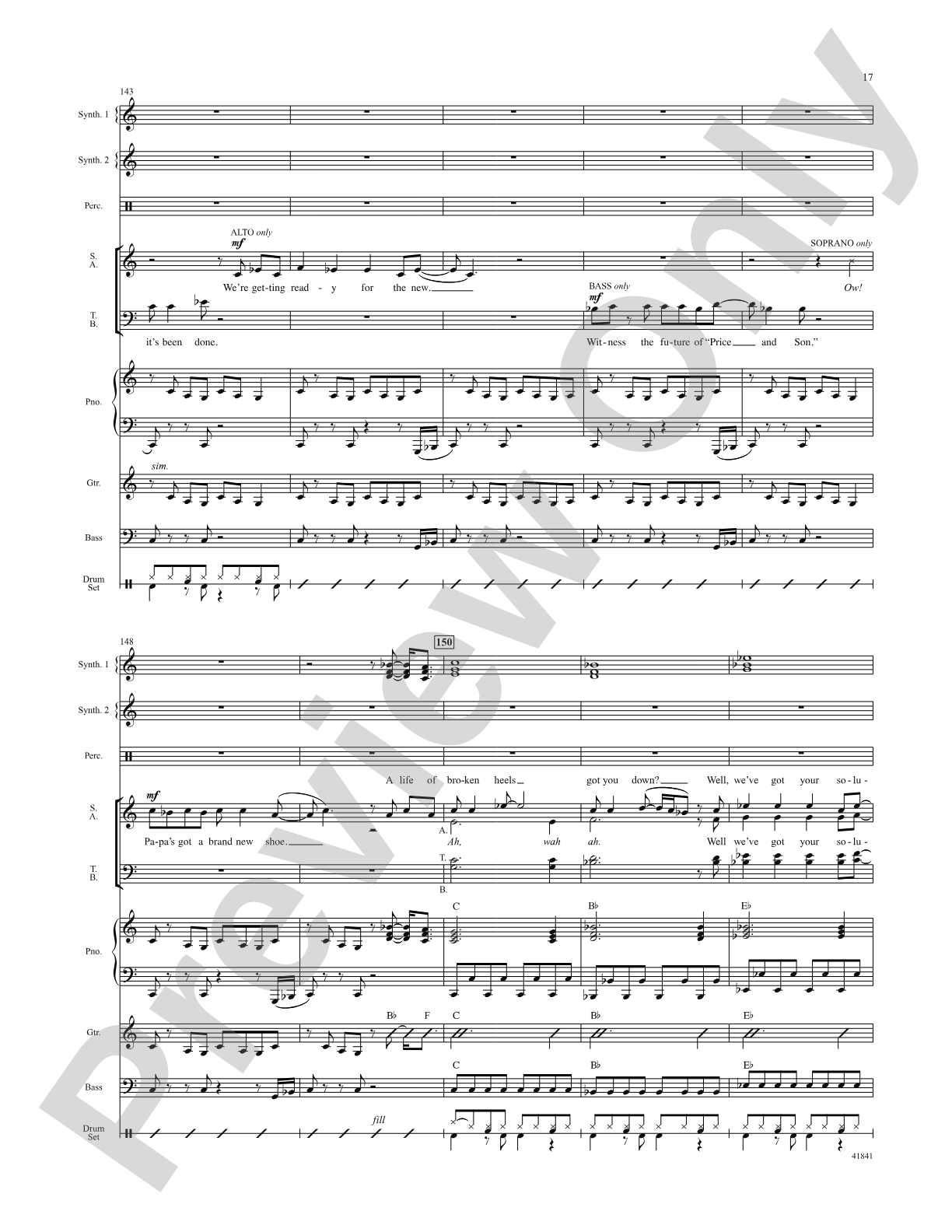Kinky Boots: Score: Choral SoundPax