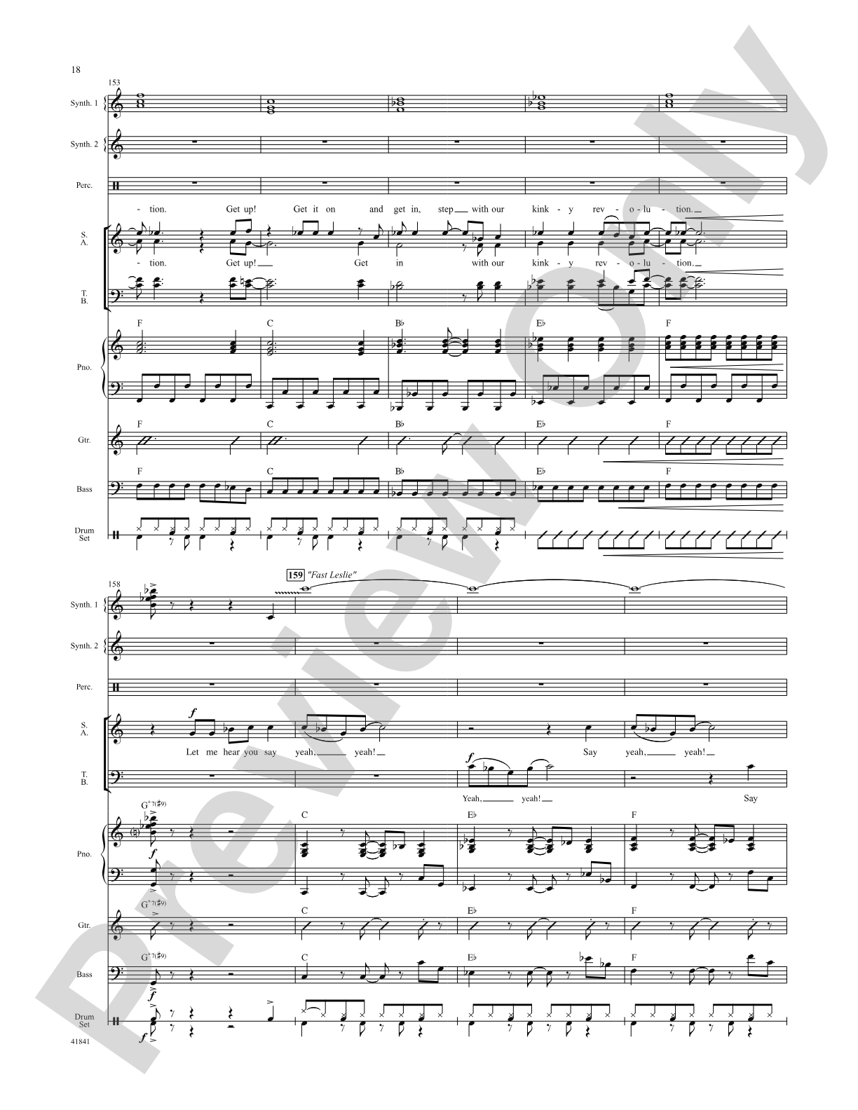 Kinky Boots: Score: Choral SoundPax