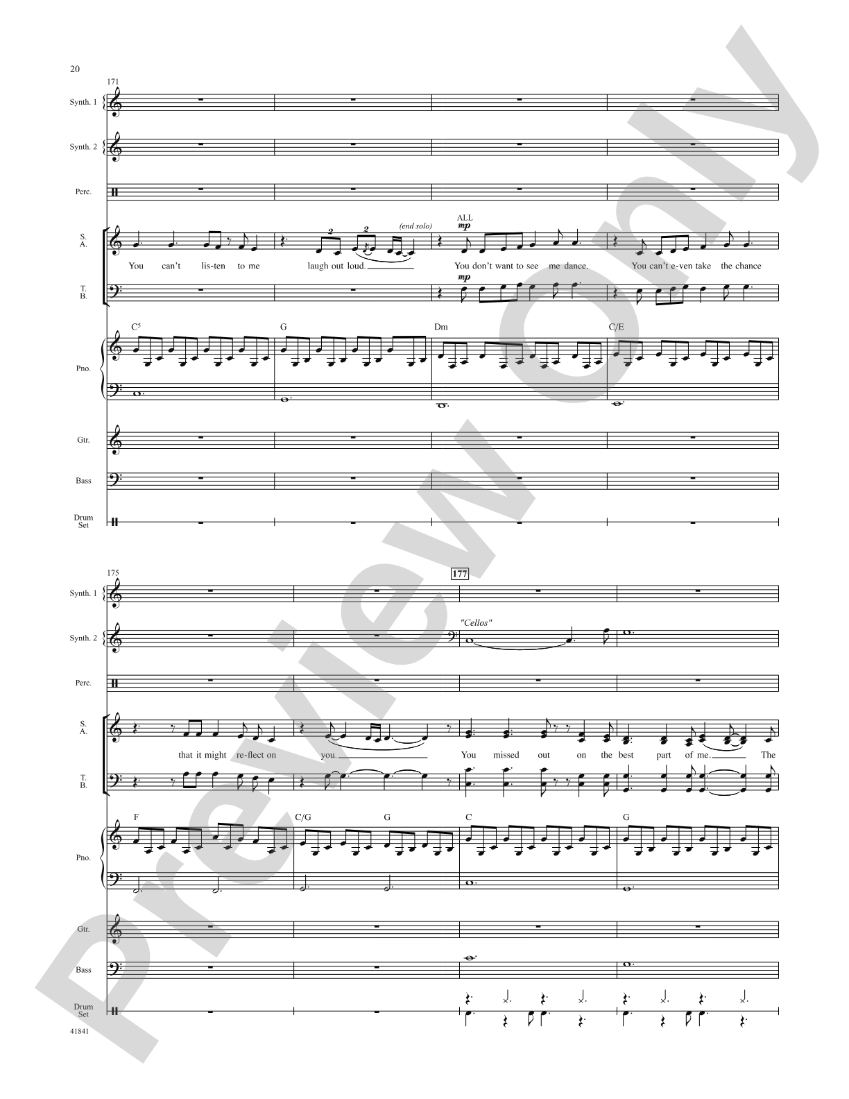 Kinky Boots: Score: Choral SoundPax