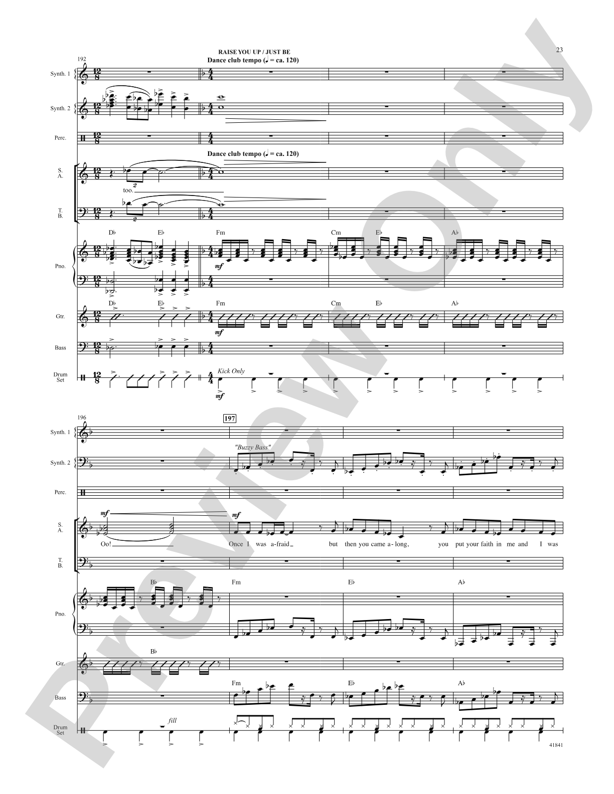 Kinky Boots: Score: Choral SoundPax