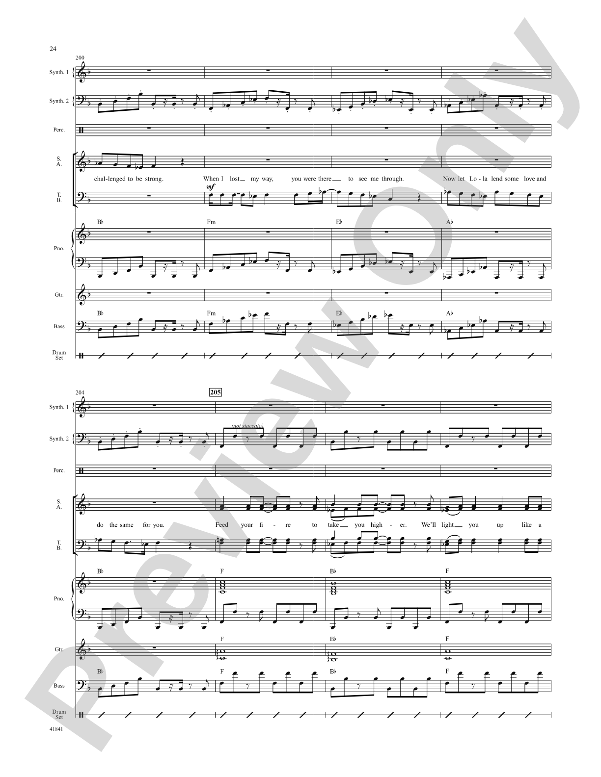 Kinky Boots: Score: Choral SoundPax