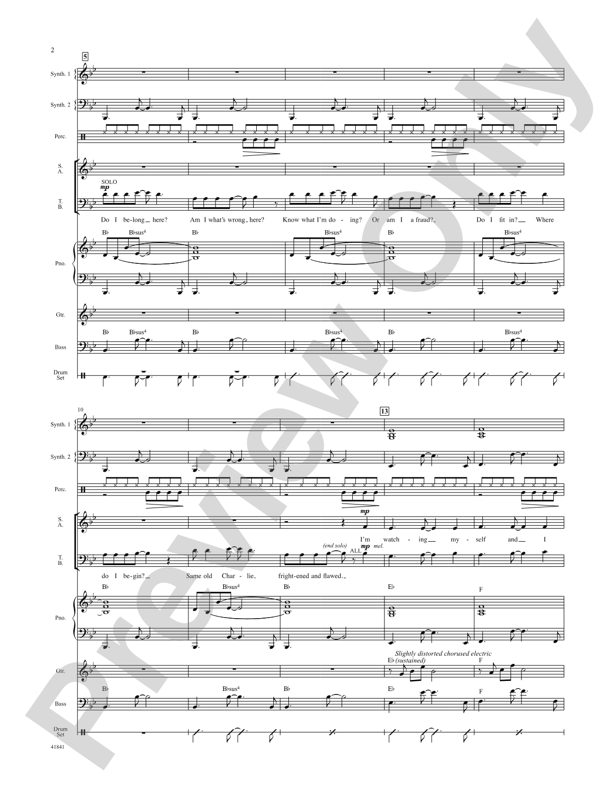 Kinky Boots: Score: Choral SoundPax
