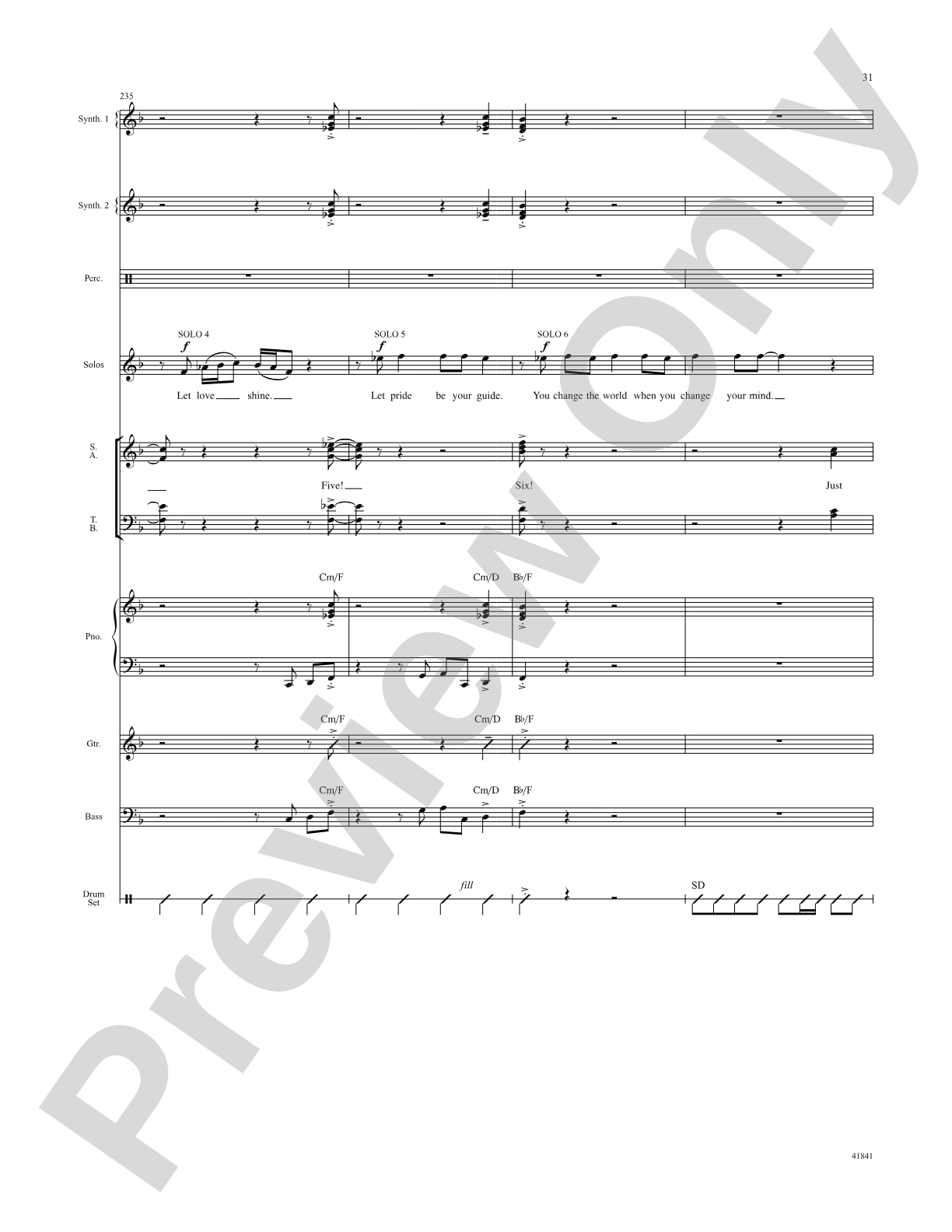 Kinky Boots: Score: Choral SoundPax