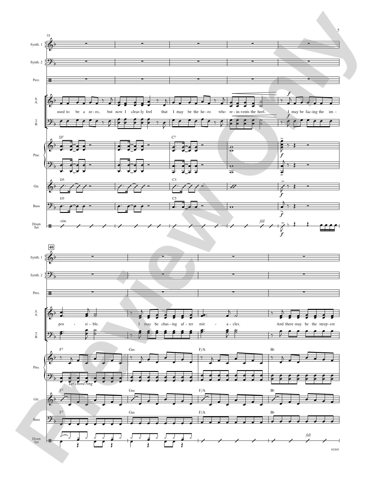 Kinky Boots: Score: Choral SoundPax