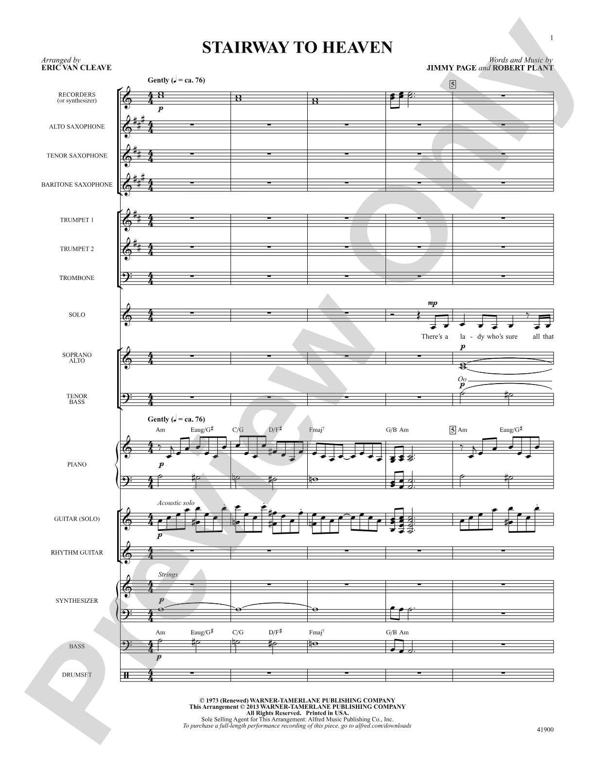 Stairway to Heaven: Score: Choral SoundPax