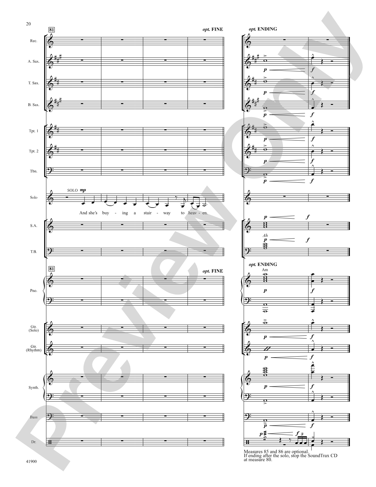 Stairway to Heaven: Score: Choral SoundPax