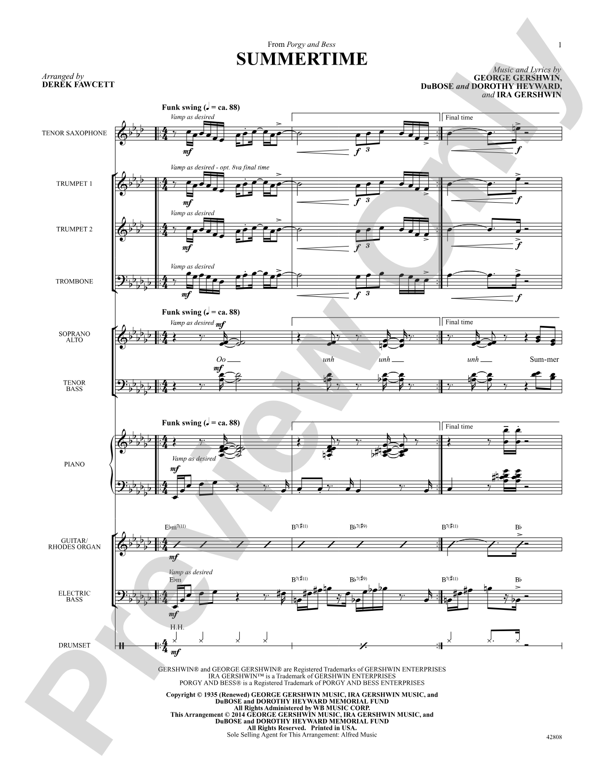 Summertime: Score: Choral SoundPax