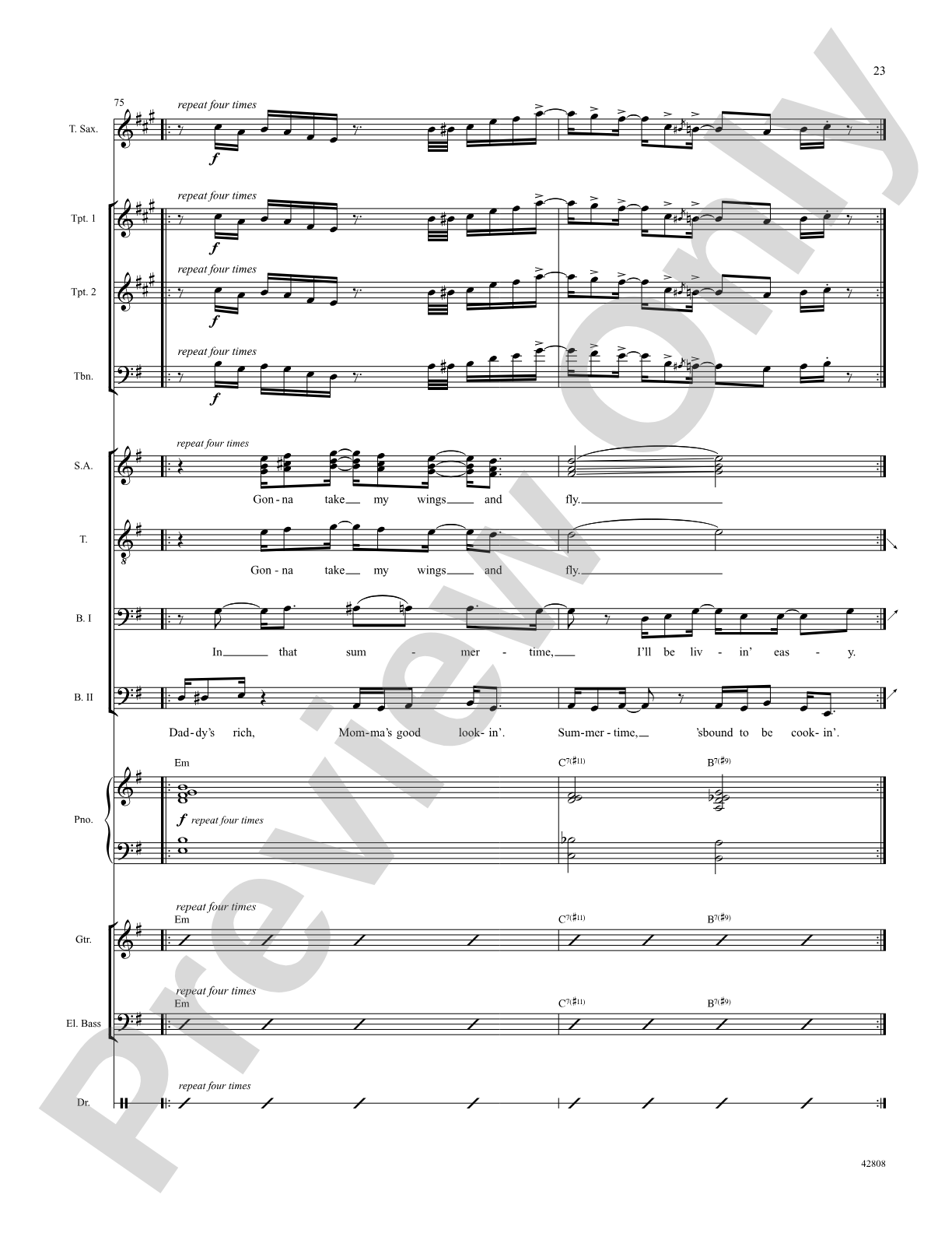 Summertime: Score: Choral SoundPax