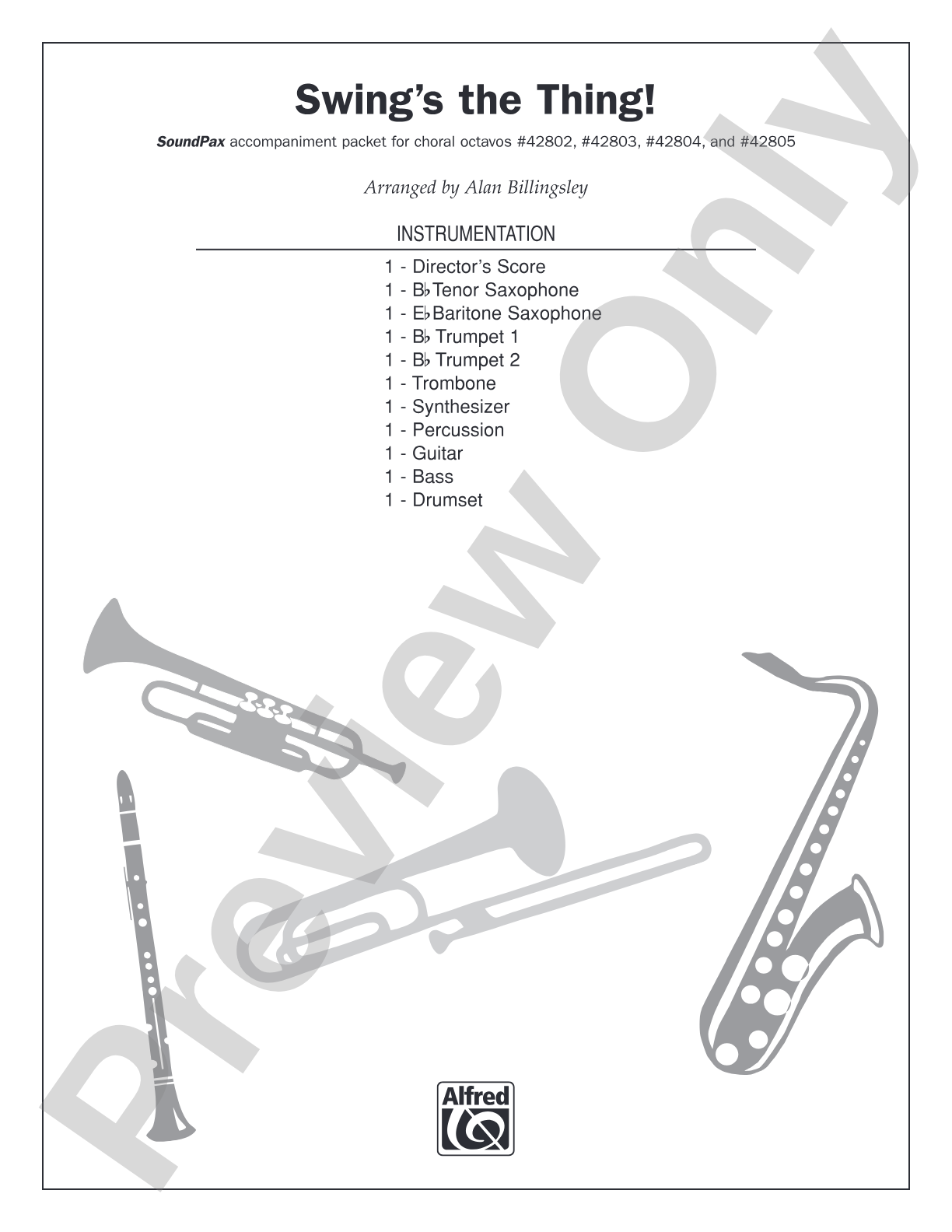 Swing's the Thing: Score: Choral SoundPax