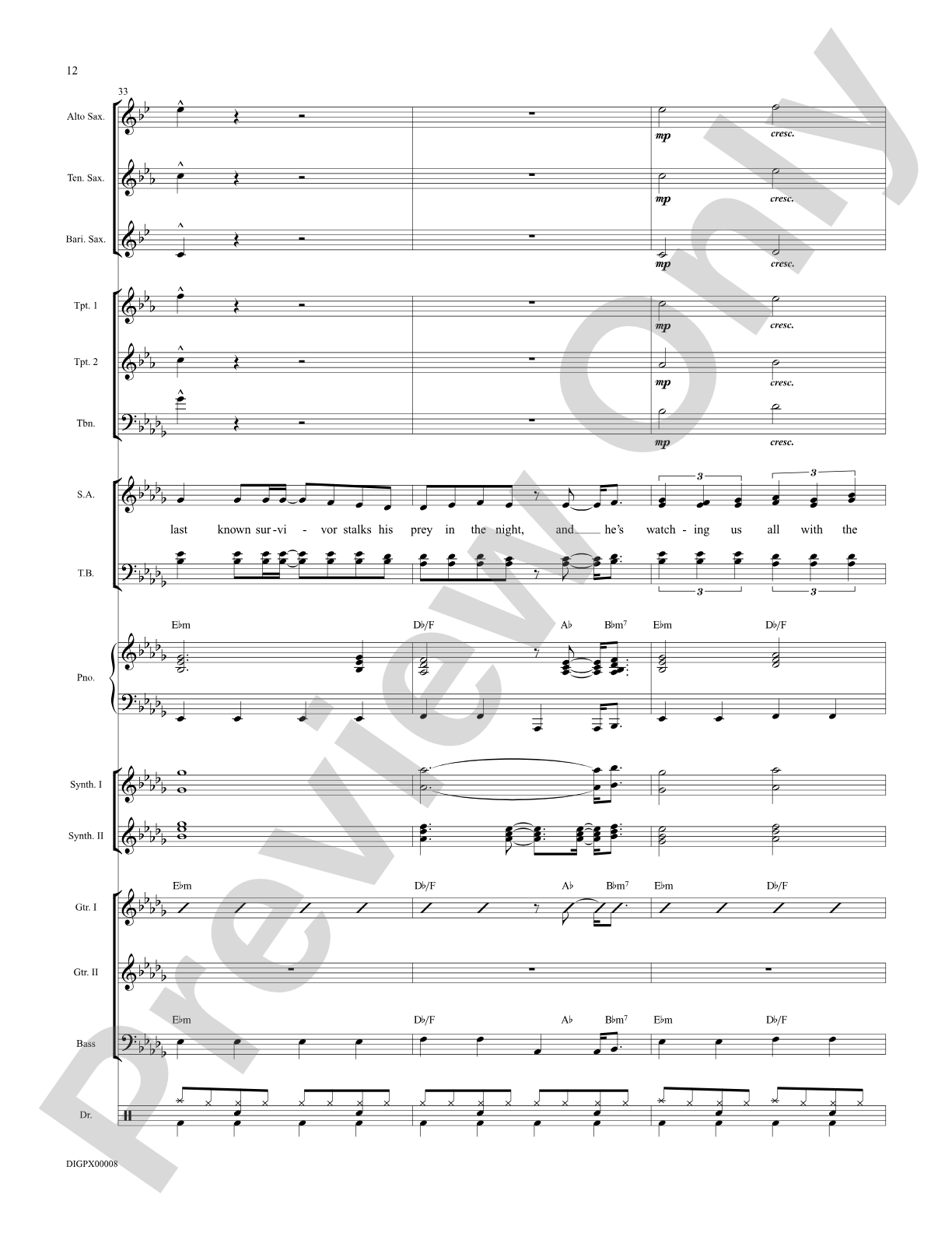 Eye of the Tiger: Choral Octavo Digital SoundPax