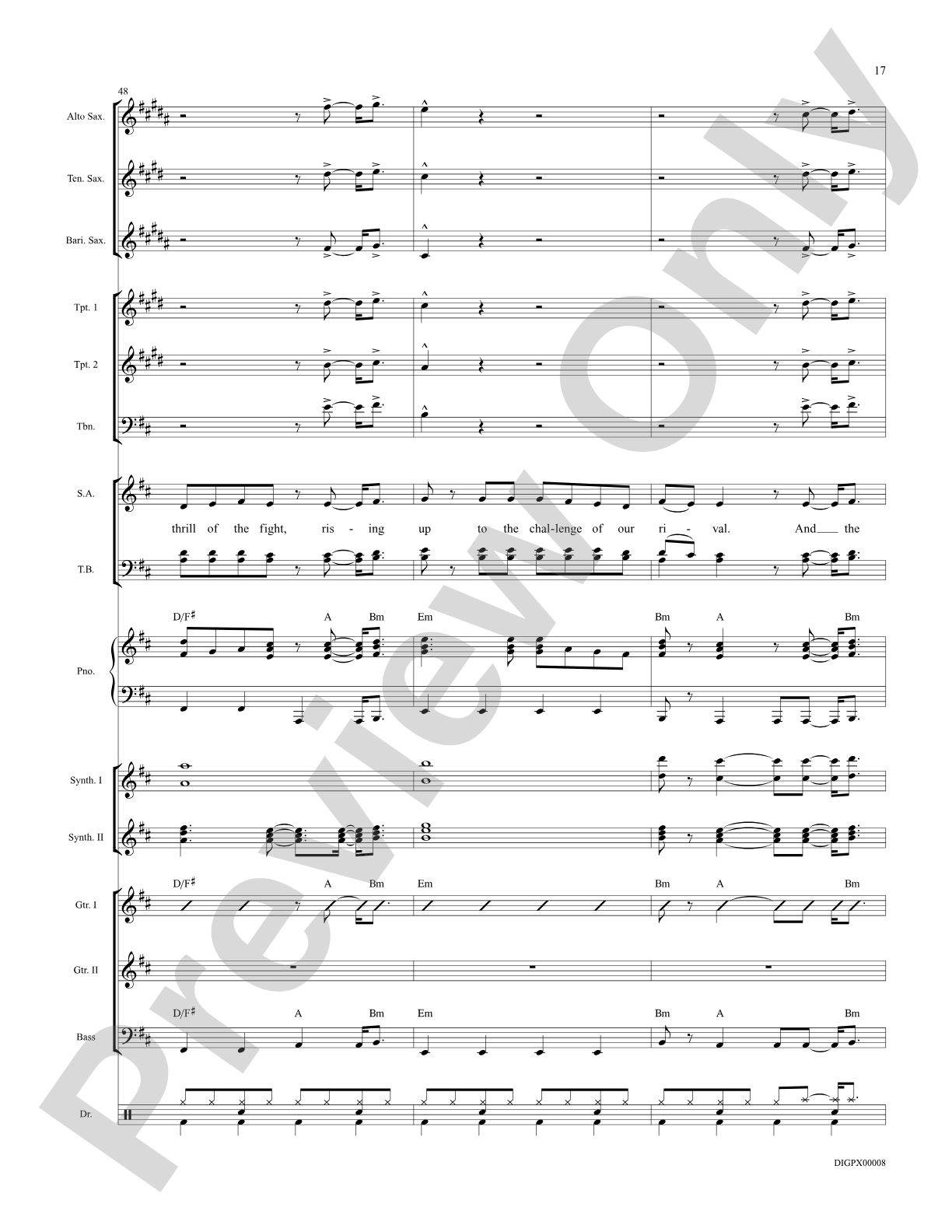 Eye of the Tiger: Choral Octavo Digital SoundPax