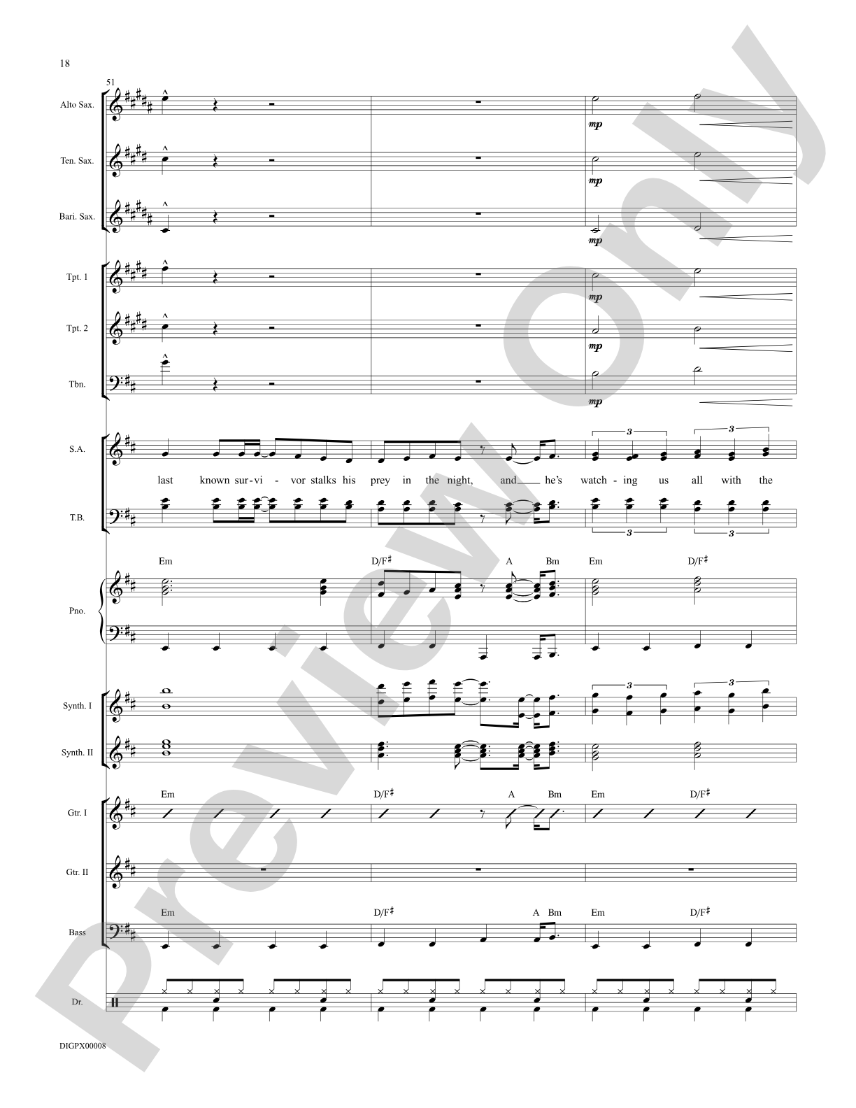 Eye of the Tiger: Choral Octavo Digital SoundPax