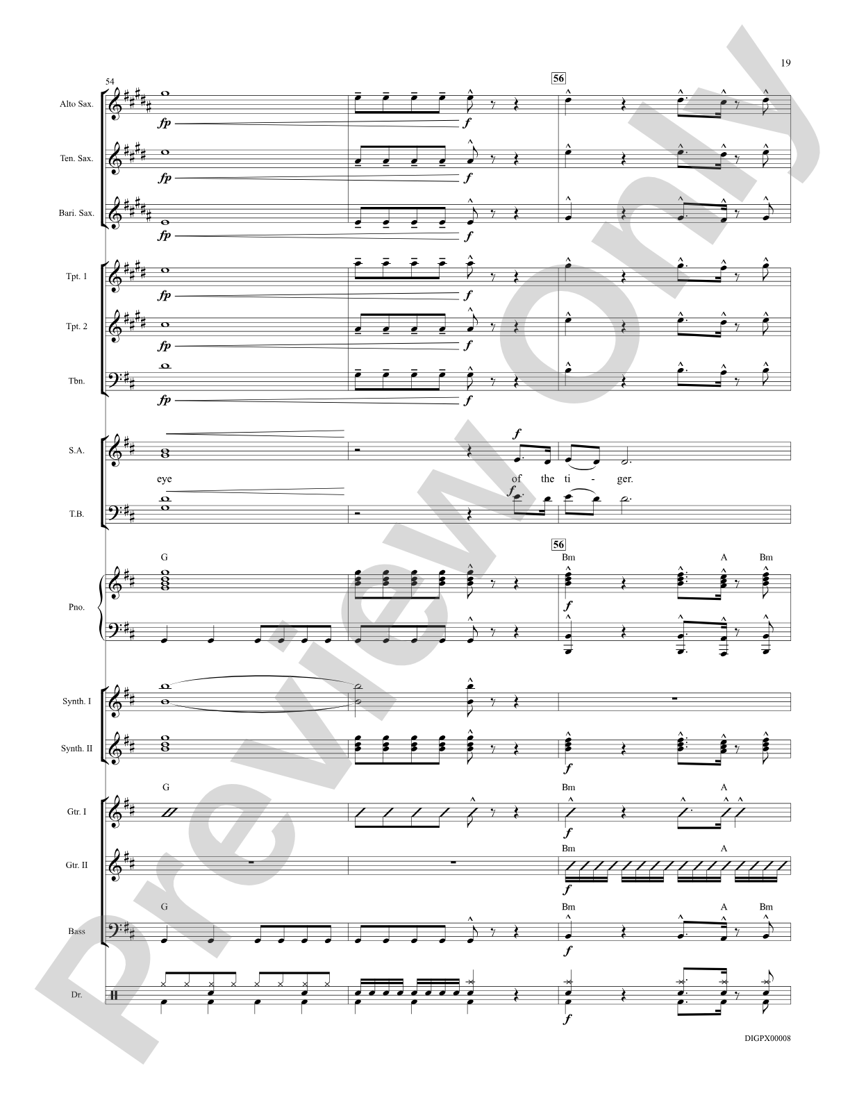 Eye of the Tiger: Choral Octavo Digital SoundPax