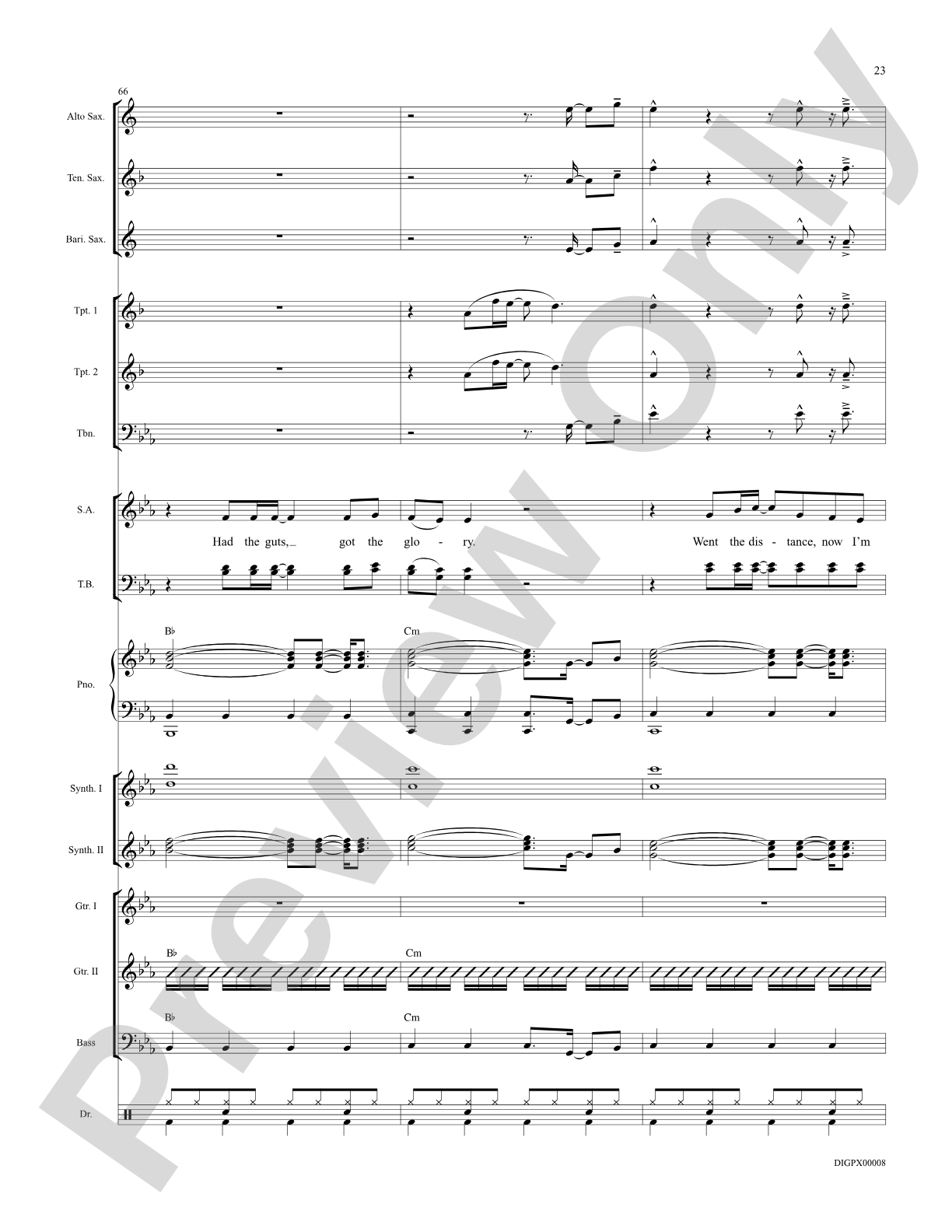 Eye of the Tiger: Choral Octavo Digital SoundPax