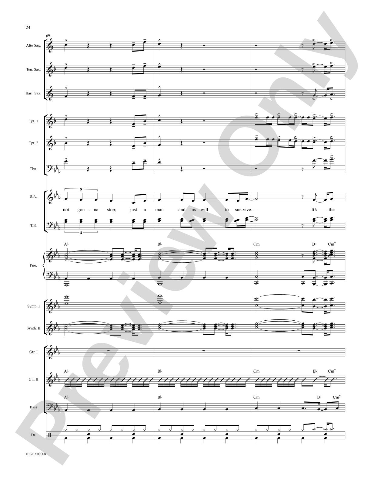 Eye of the Tiger: Choral Octavo Digital SoundPax