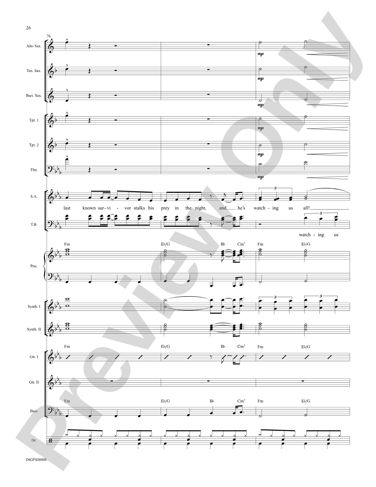 Eye of the Tiger: Choral Octavo Digital SoundPax