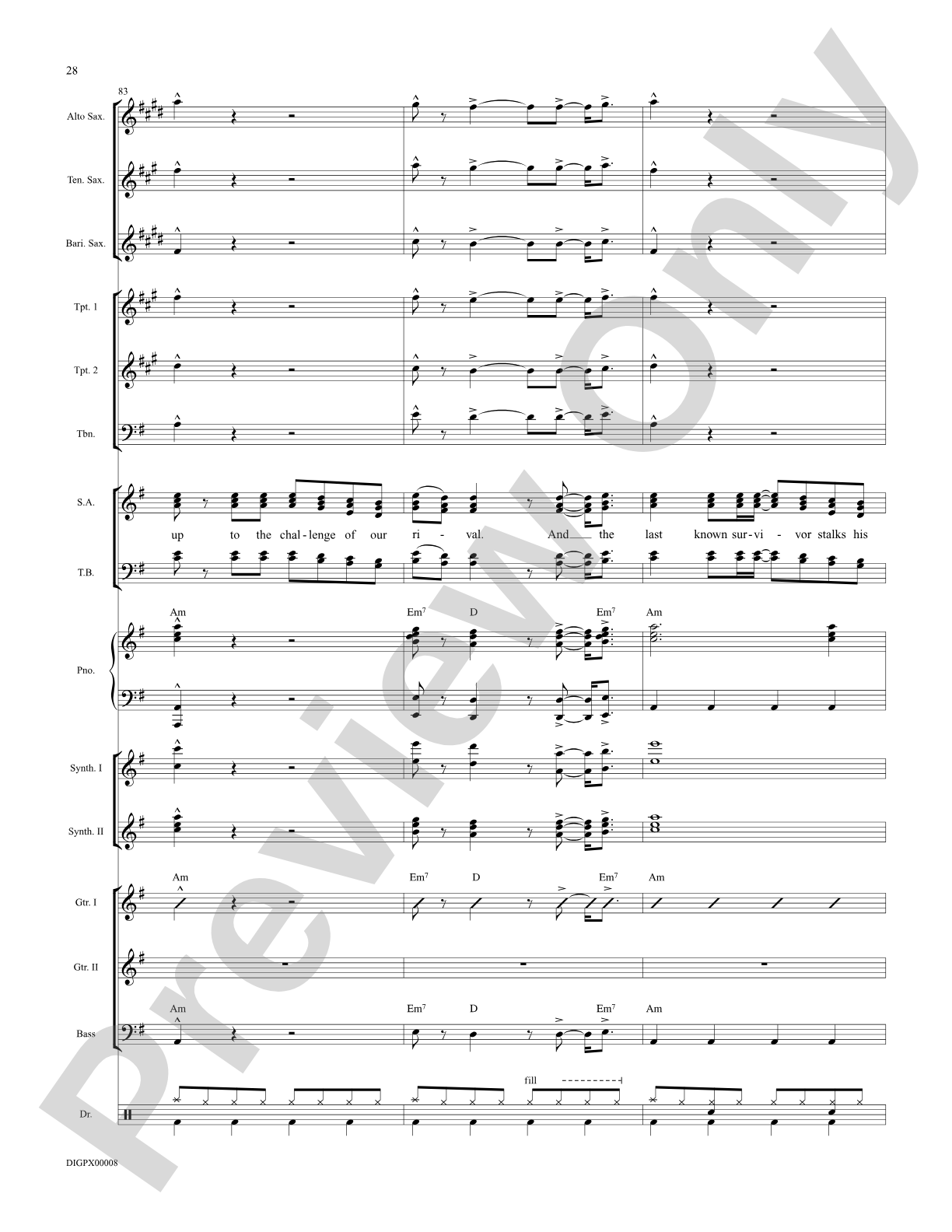 Eye of the Tiger: Choral Octavo Digital SoundPax