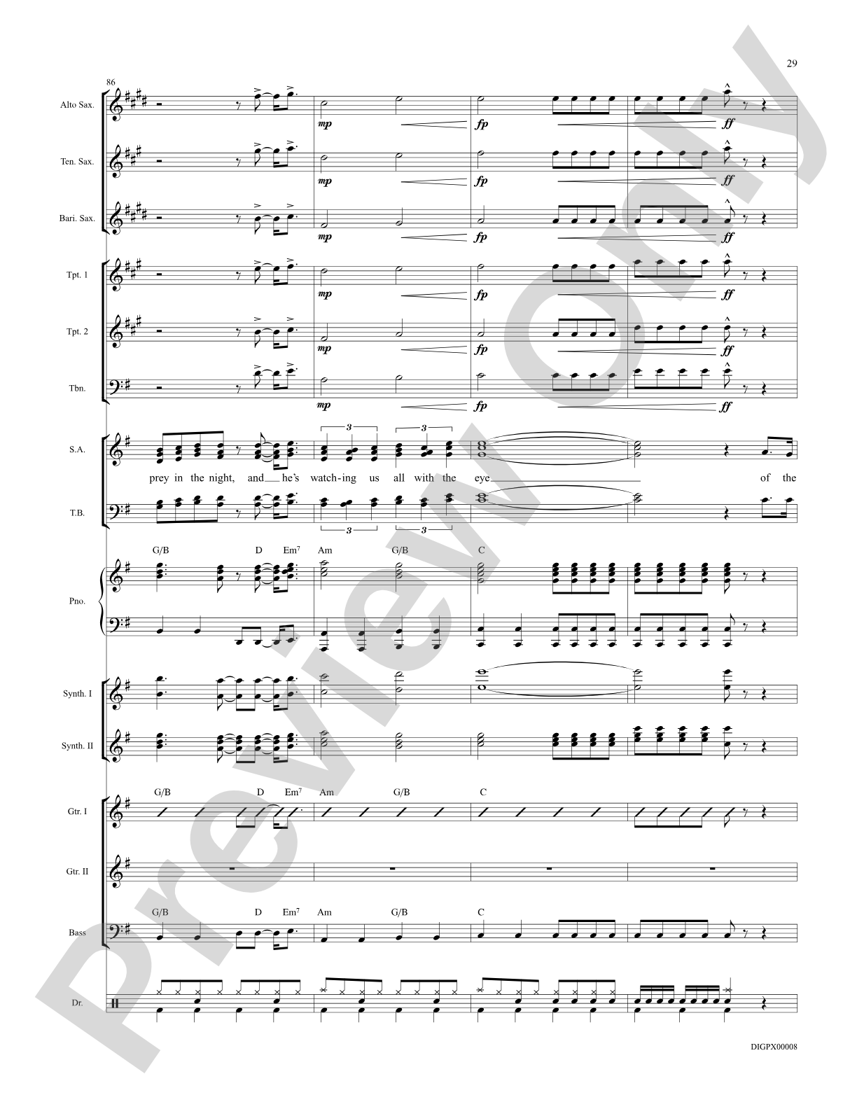 Eye of the Tiger: Choral Octavo Digital SoundPax