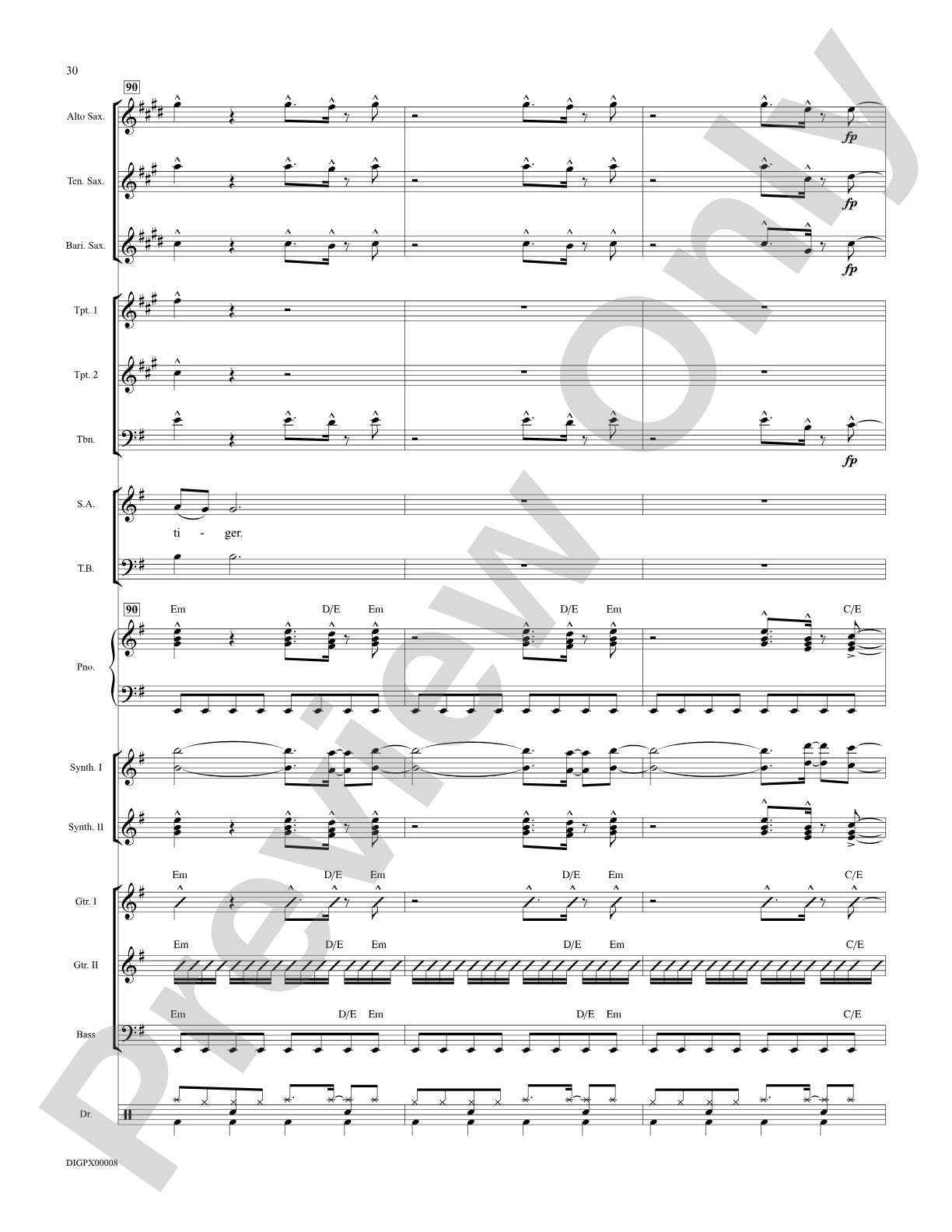 Eye of the Tiger: Choral Octavo Digital SoundPax