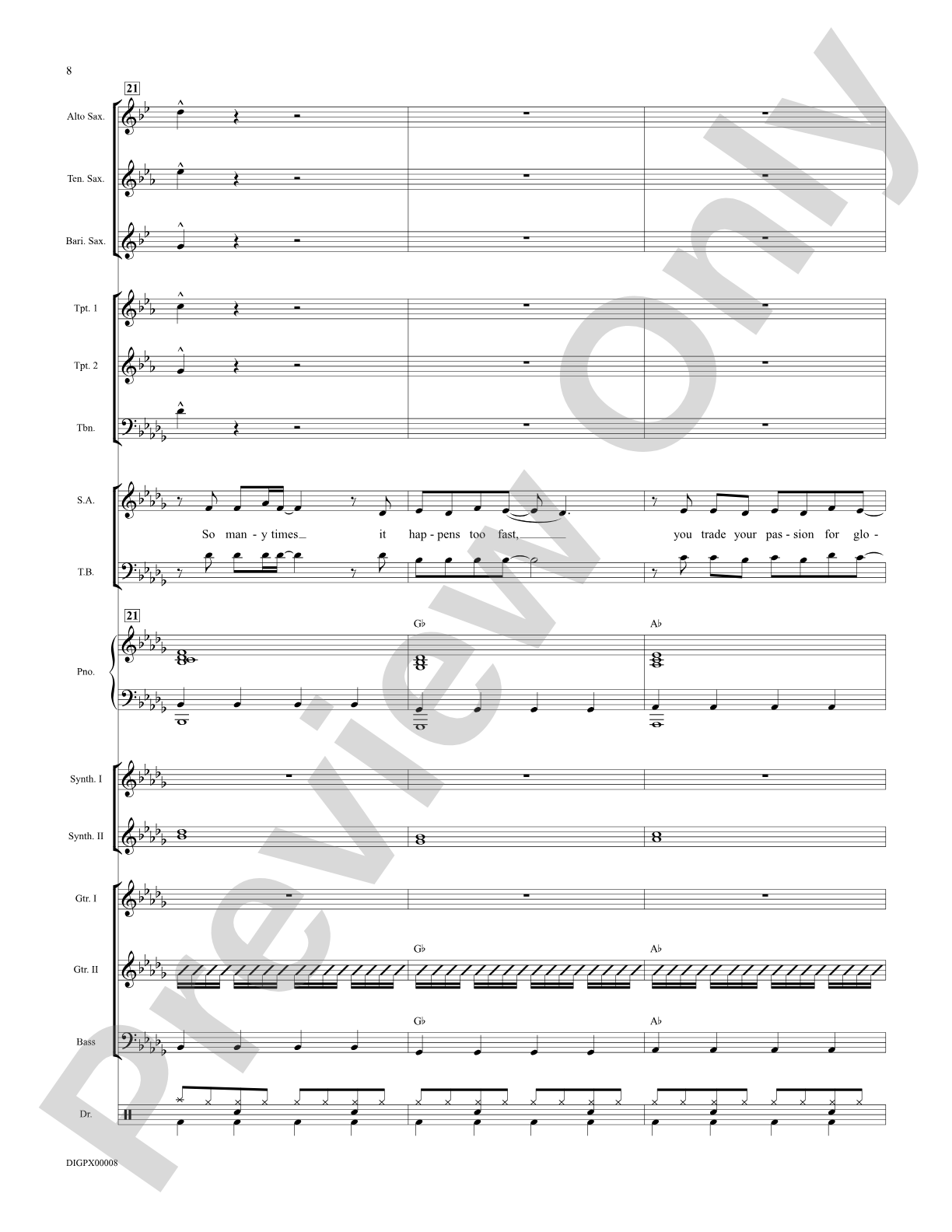 Eye of the Tiger: Choral Octavo Digital SoundPax