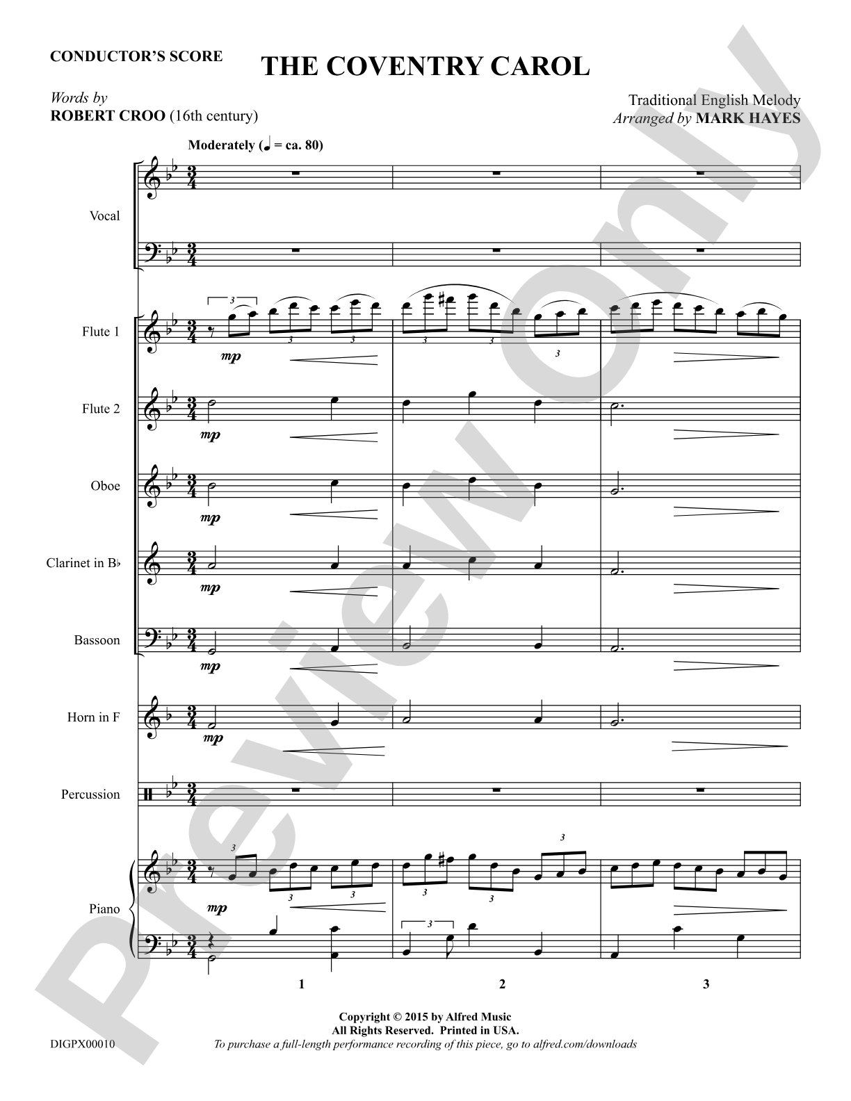 The Coventry Carol: Choral Octavo Digital SoundPax