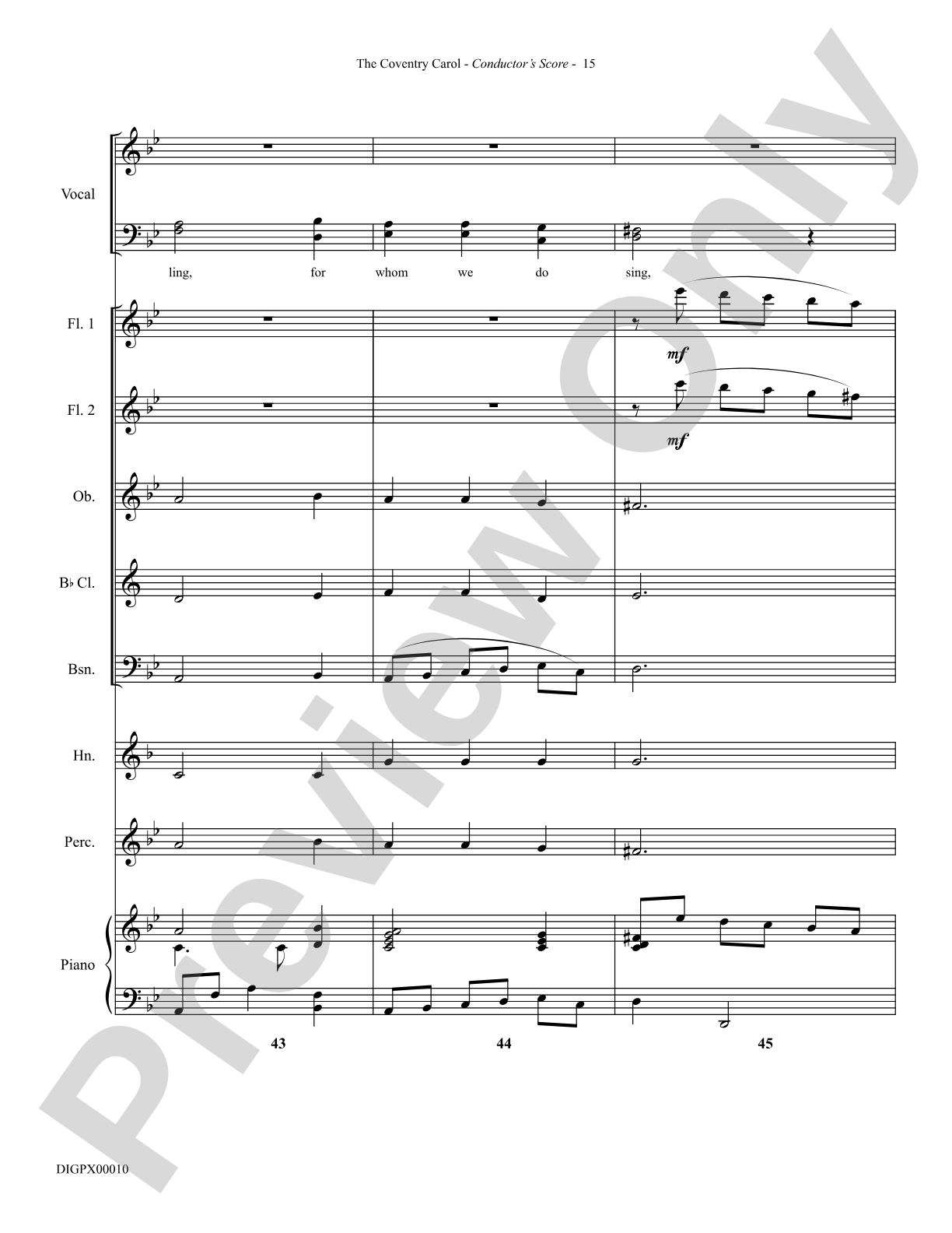 The Coventry Carol: Choral Octavo Digital SoundPax