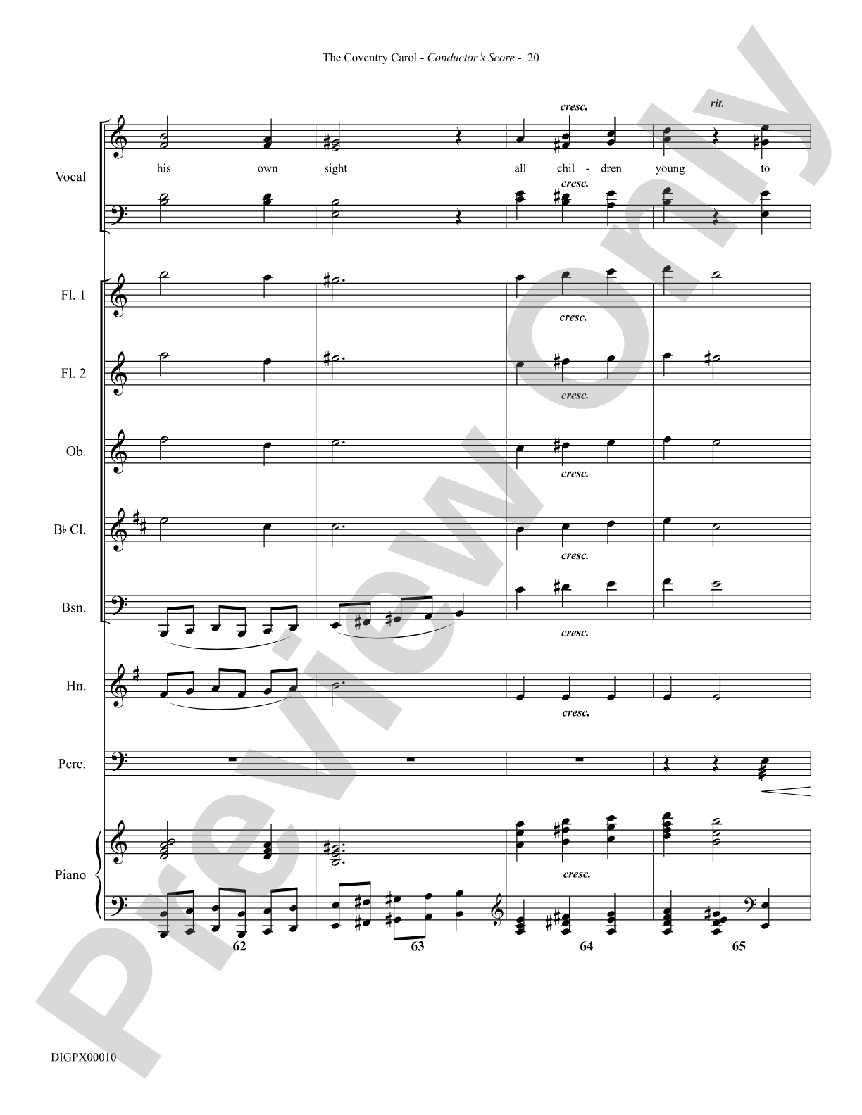 The Coventry Carol: Choral Octavo Digital SoundPax