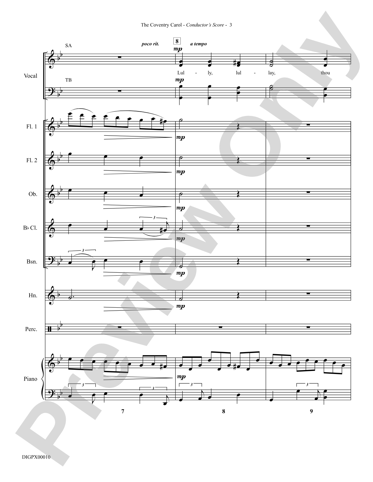 The Coventry Carol: Choral Octavo Digital SoundPax