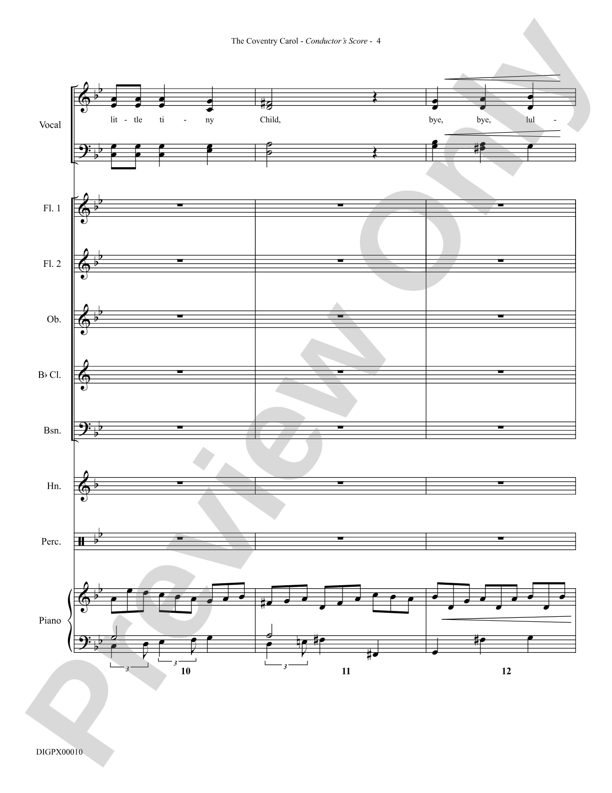 The Coventry Carol: Choral Octavo Digital SoundPax