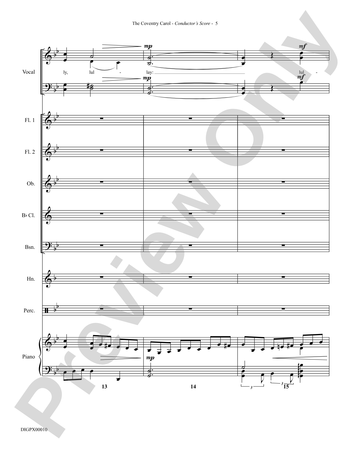 The Coventry Carol: Choral Octavo Digital SoundPax