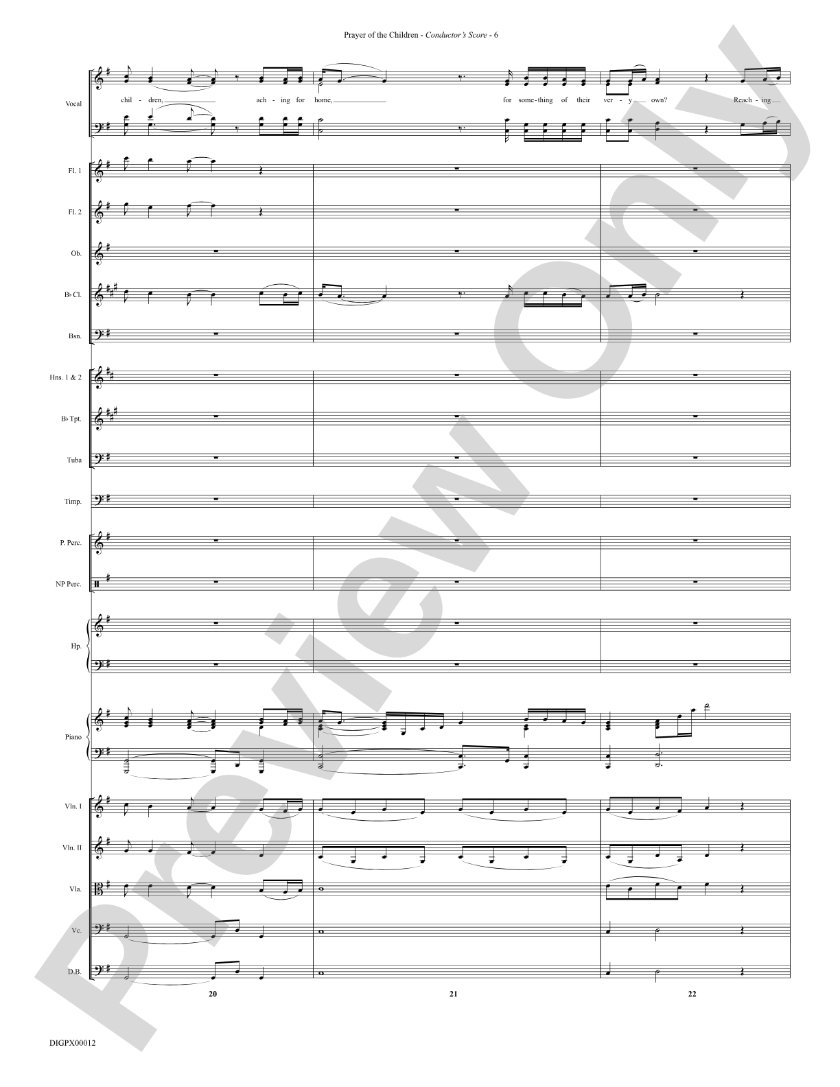 Prayer of the Children: Choral Octavo Digital SoundPax