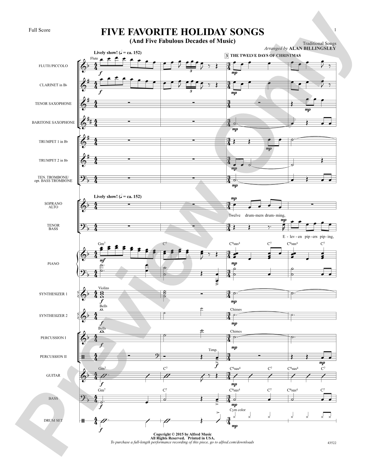 Five Favorite Holiday Songs: Choral Octavo Digital SoundPax