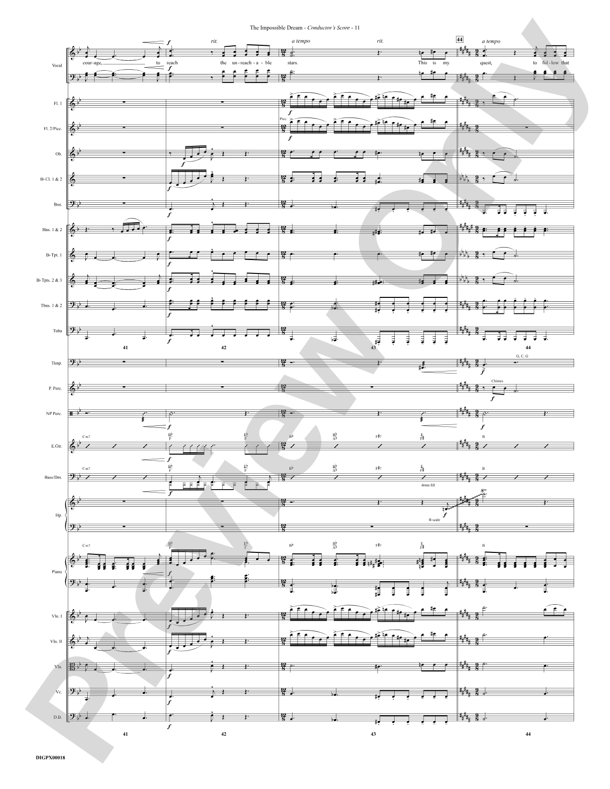 The Impossible Dream: Choral Octavo Digital SoundPax