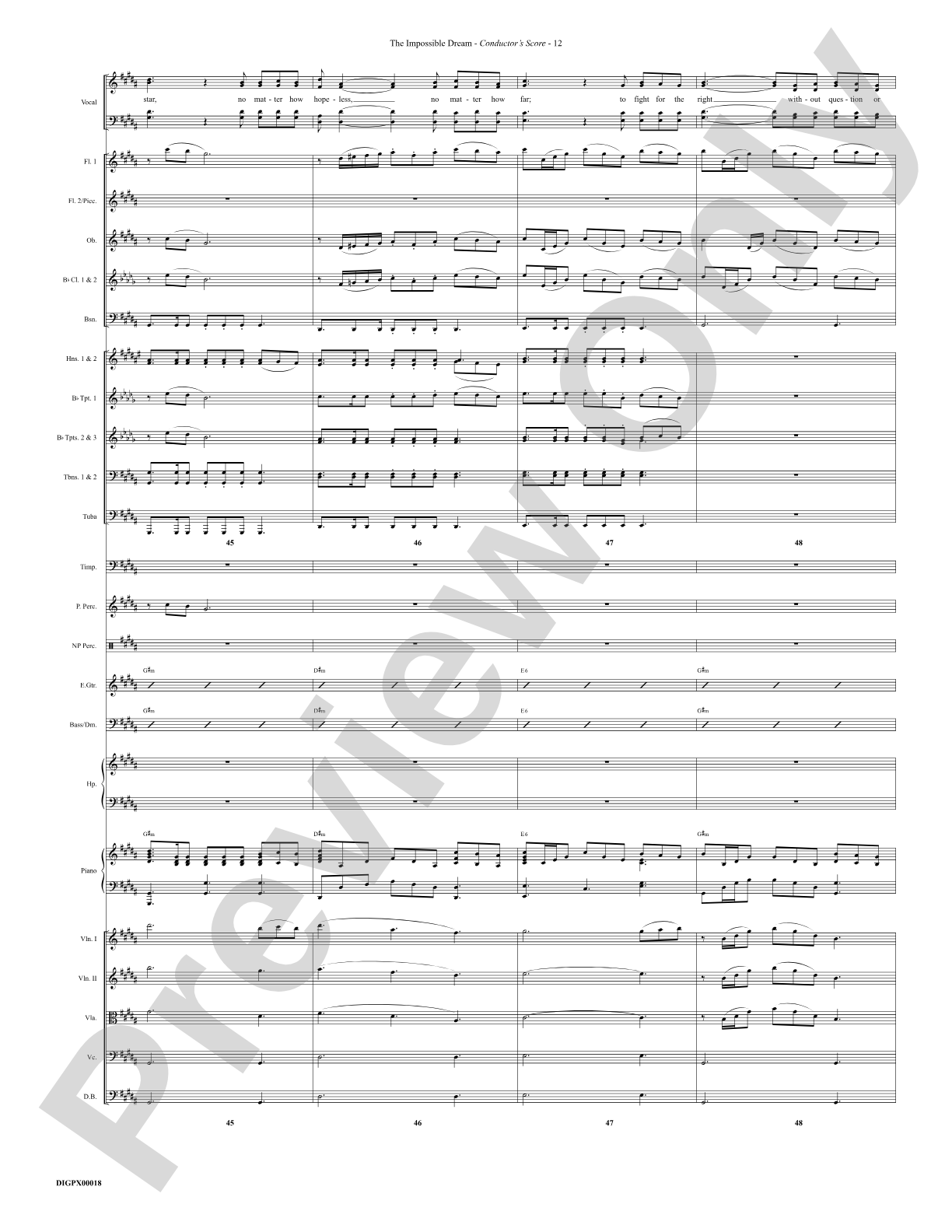 The Impossible Dream: Choral Octavo Digital SoundPax