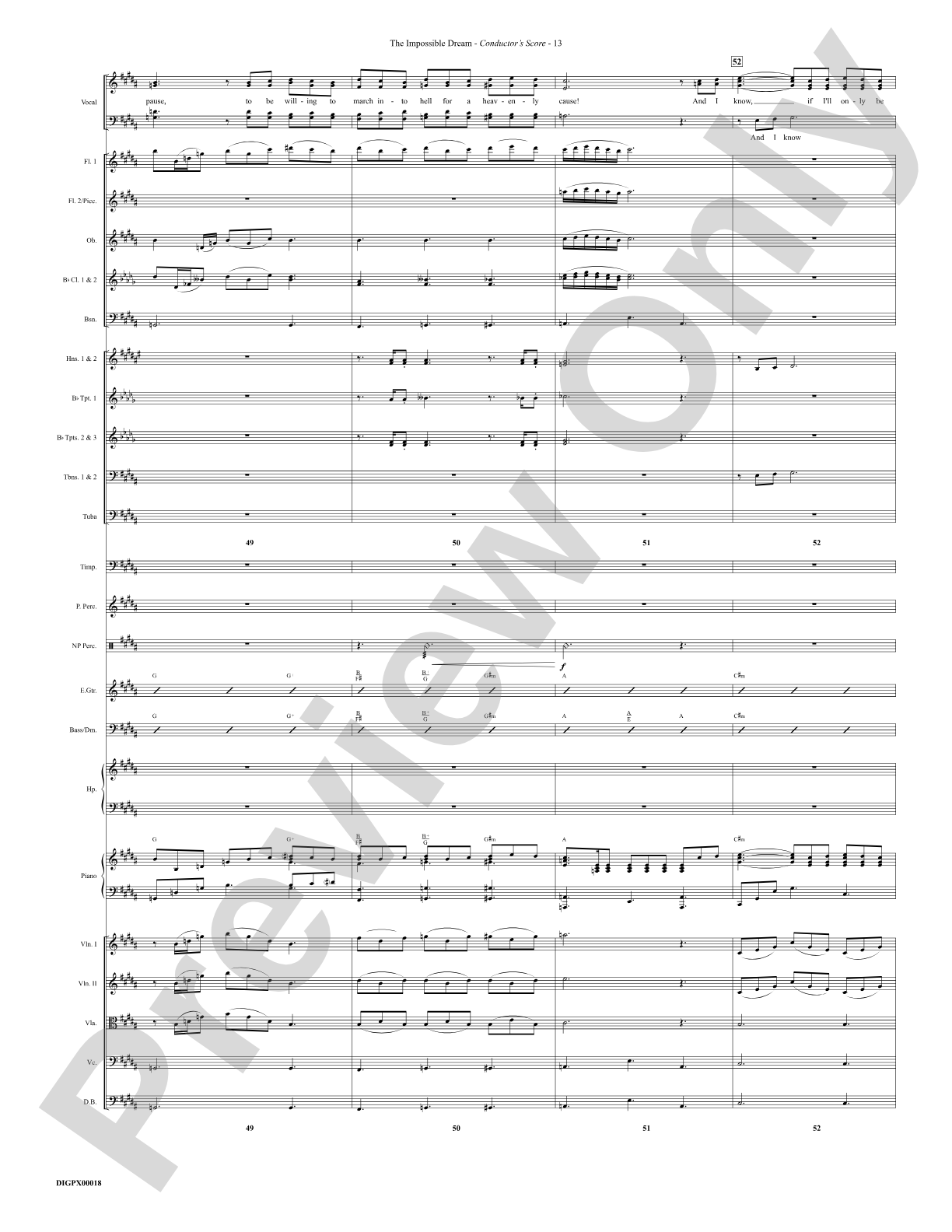 The Impossible Dream: Choral Octavo Digital SoundPax