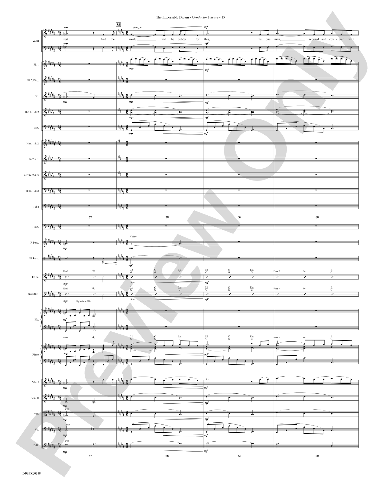 The Impossible Dream: Choral Octavo Digital SoundPax