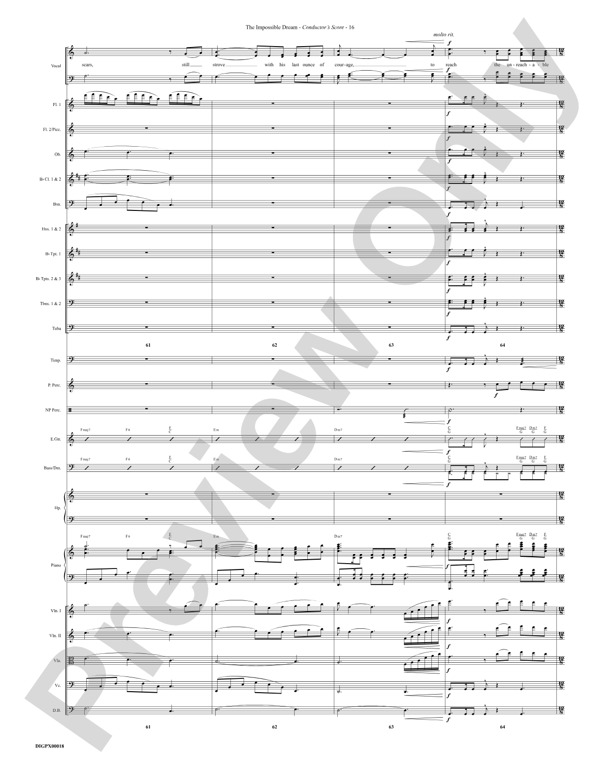 The Impossible Dream: Choral Octavo Digital SoundPax