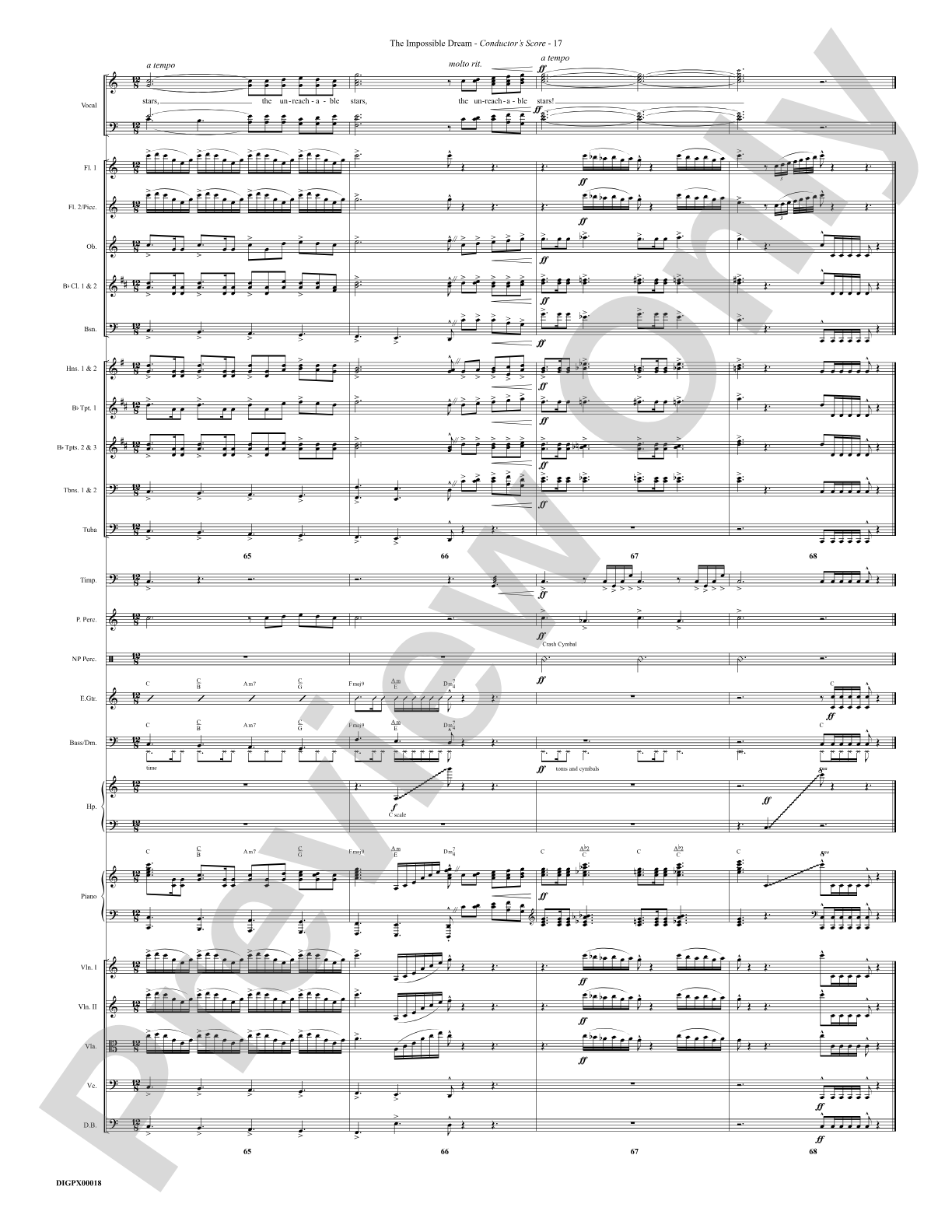 The Impossible Dream: Choral Octavo Digital SoundPax