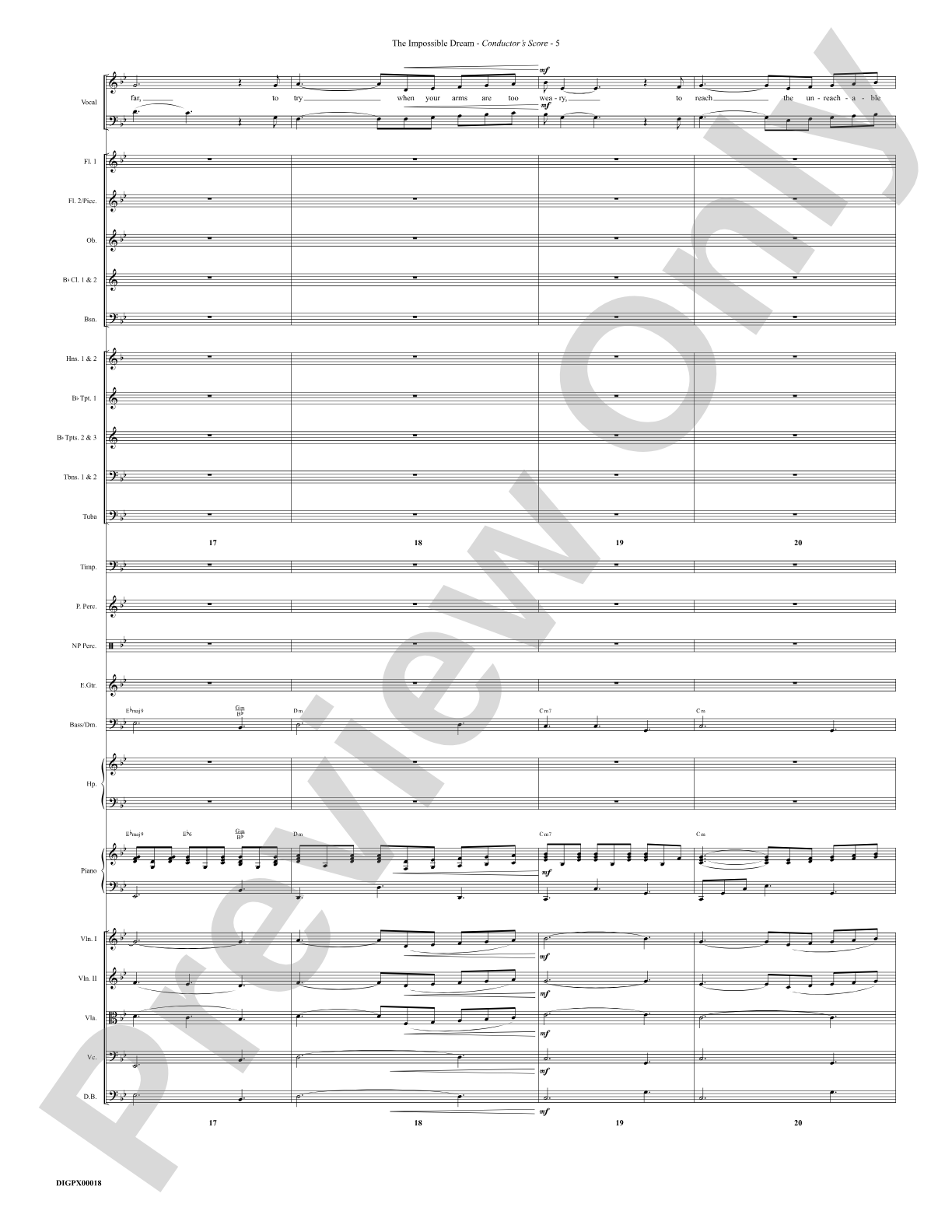 The Impossible Dream: Choral Octavo Digital SoundPax