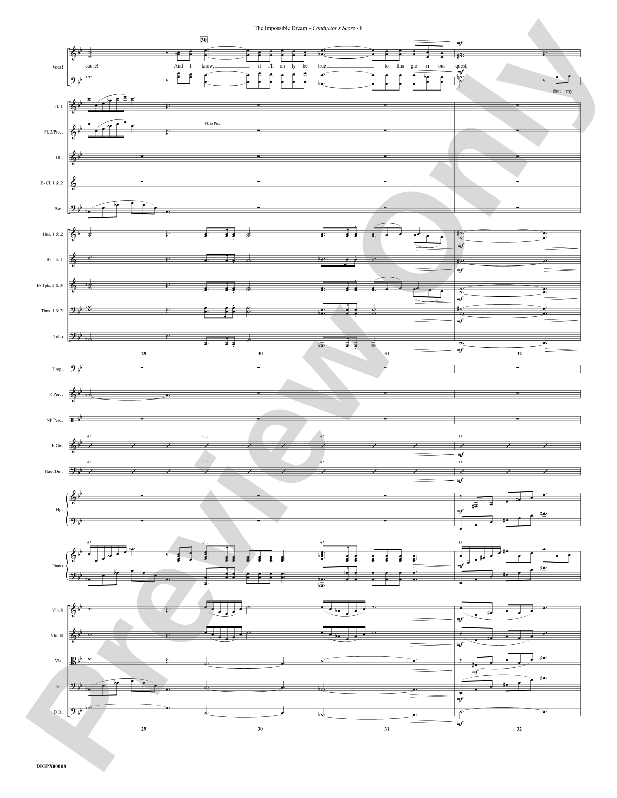 The Impossible Dream: Choral Octavo Digital SoundPax