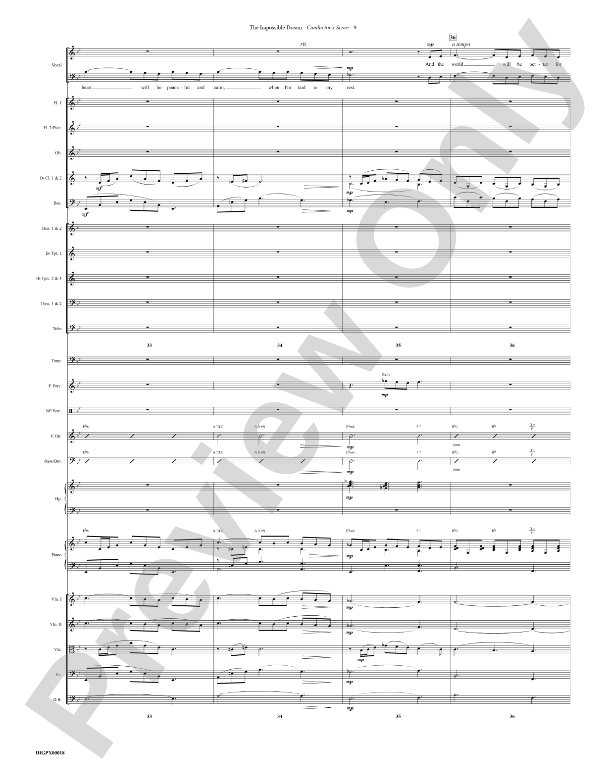 The Impossible Dream: Choral Octavo Digital SoundPax