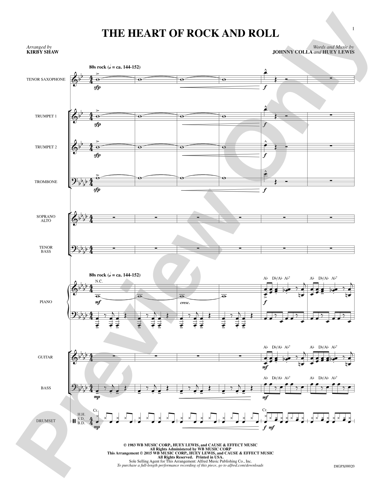 The Heart of Rock and Roll: Choral Octavo Digital SoundPax
