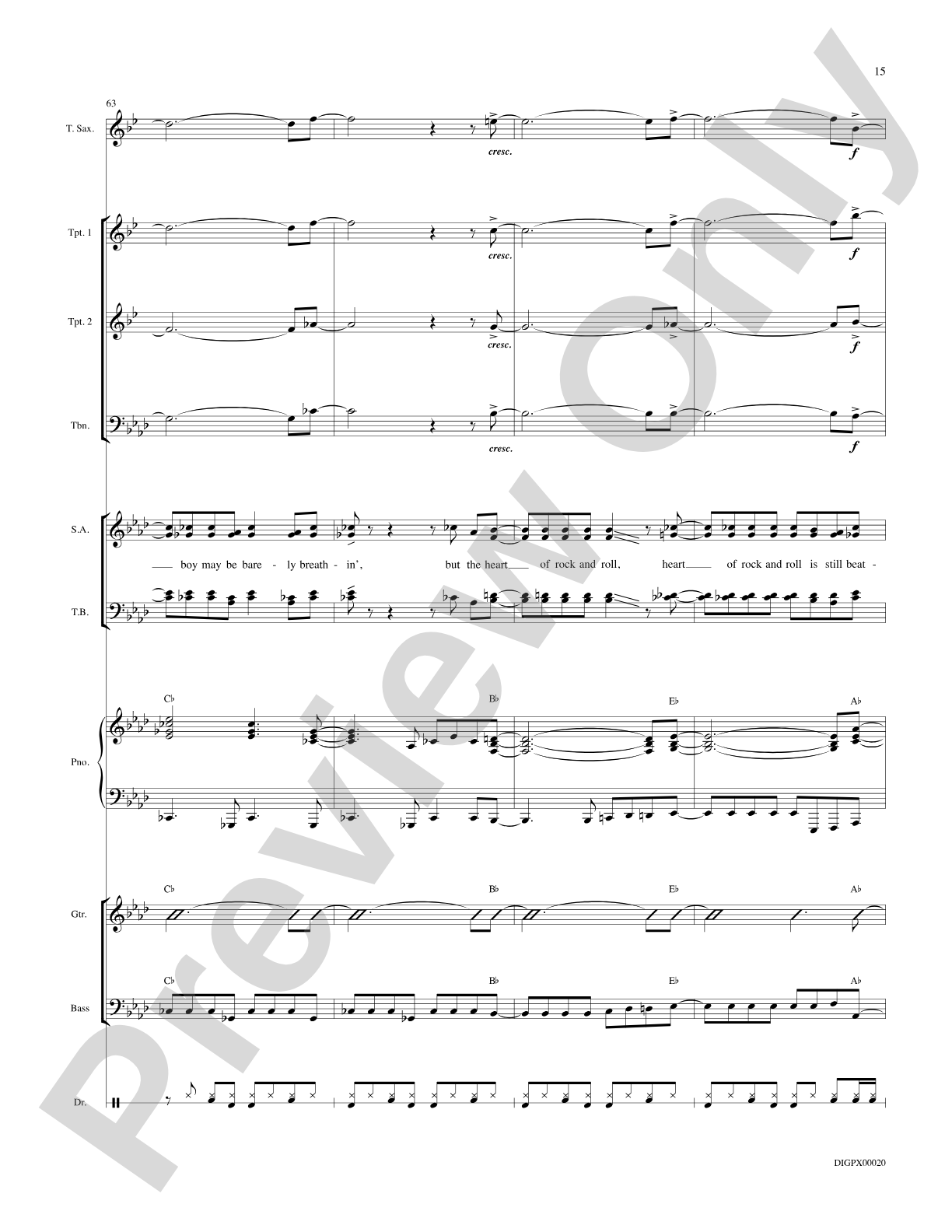 The Heart of Rock and Roll: Choral Octavo Digital SoundPax