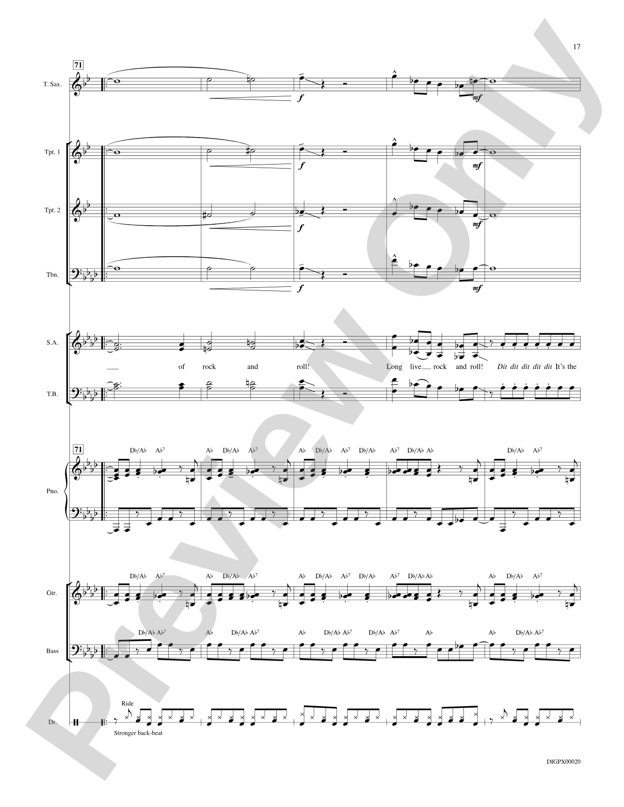 The Heart of Rock and Roll: Choral Octavo Digital SoundPax