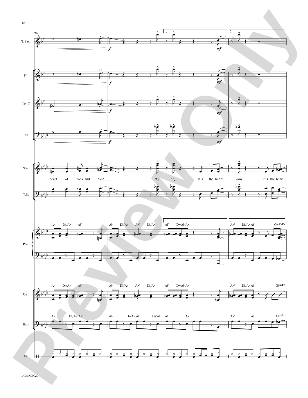 The Heart of Rock and Roll: Choral Octavo Digital SoundPax