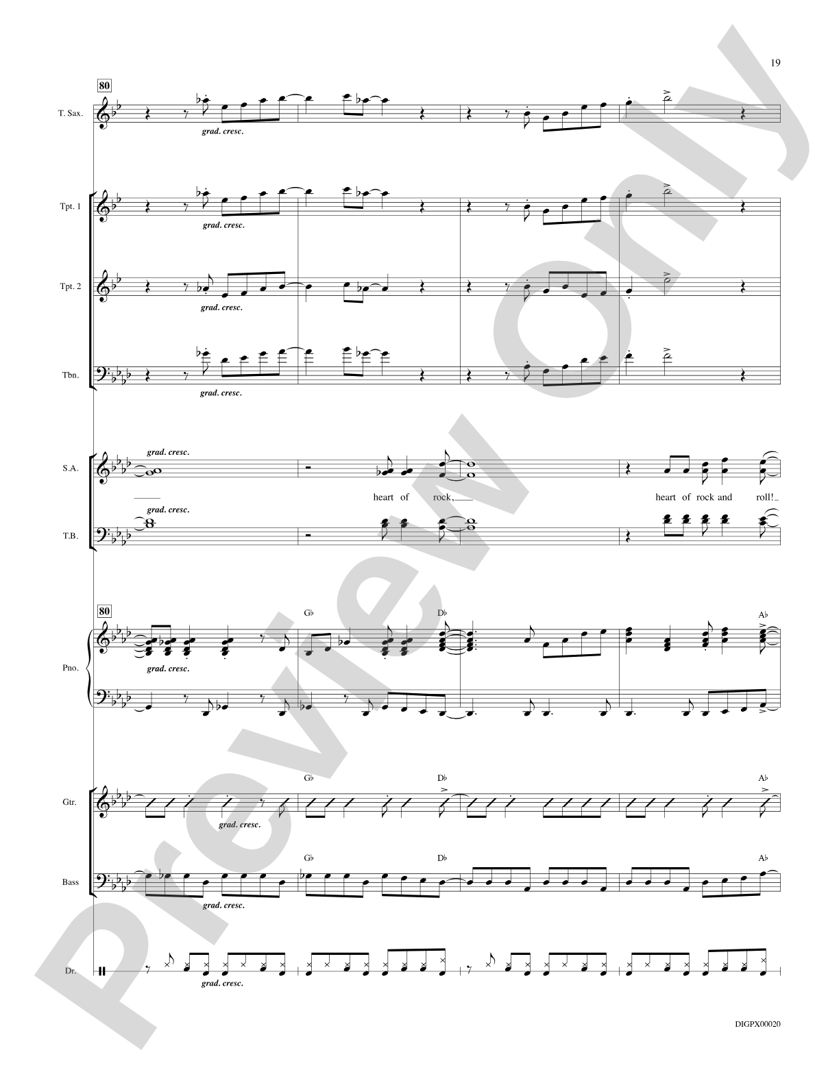 The Heart of Rock and Roll: Choral Octavo Digital SoundPax