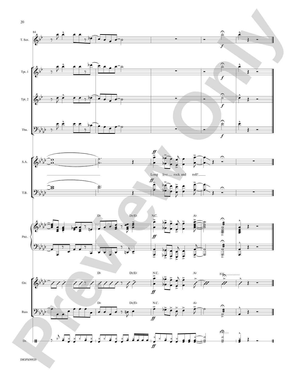 The Heart of Rock and Roll: Choral Octavo Digital SoundPax